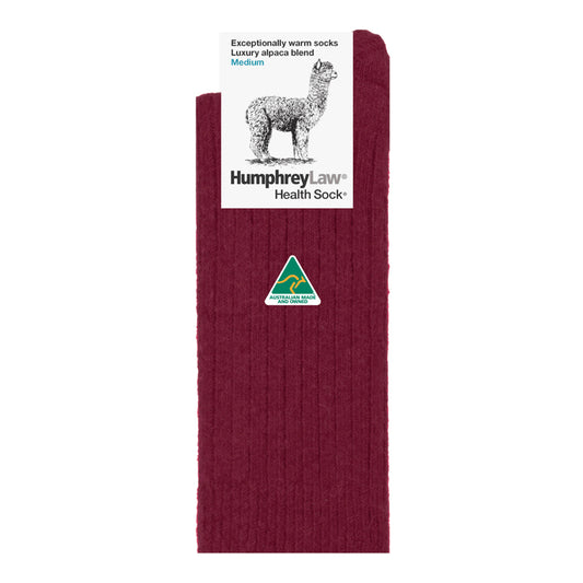 Sock Winter | Alpaca & Wool Humphrey Law | Berry