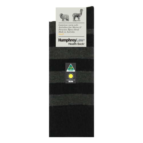 Sock Stripe | Alpaca & Fine Merino Humphrey Law | Black