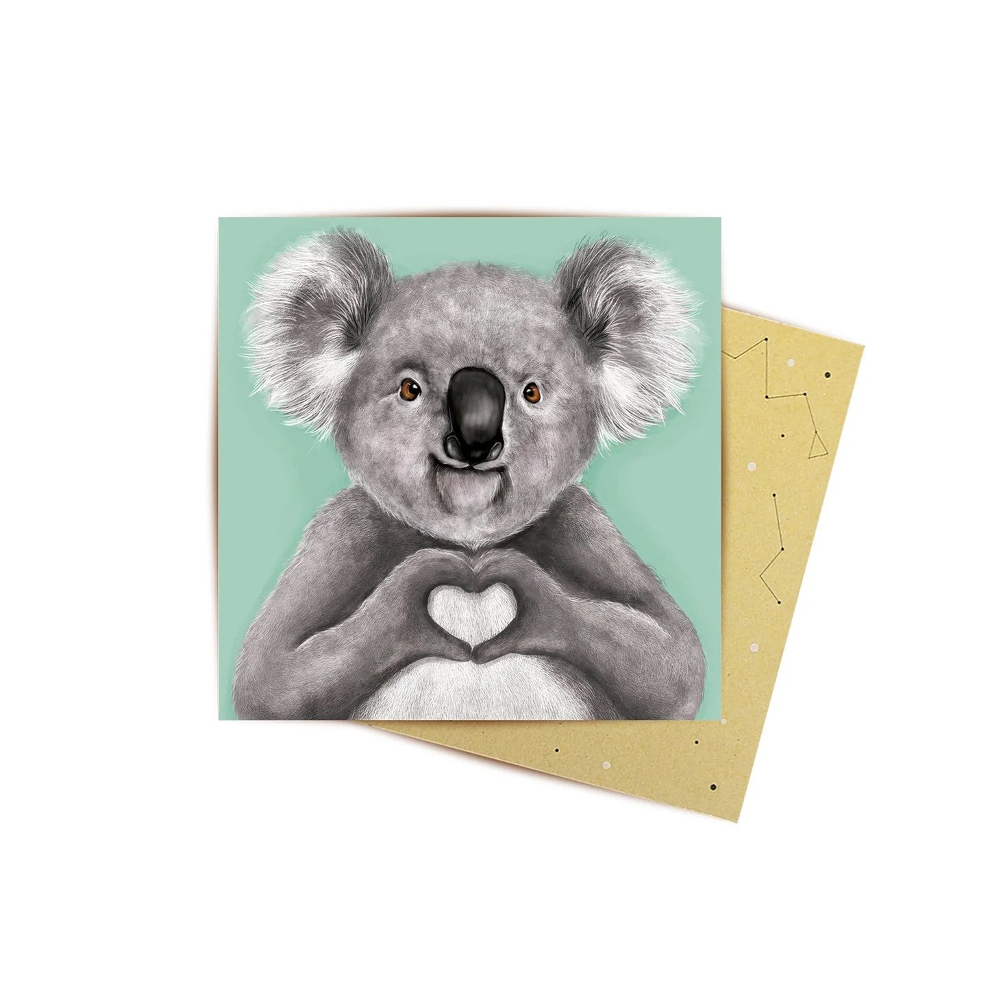 Australian Mini Card Heart Koala