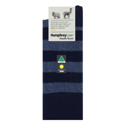 Sock Stripe | Alpaca & Fine Merino Humphrey Law | Navy