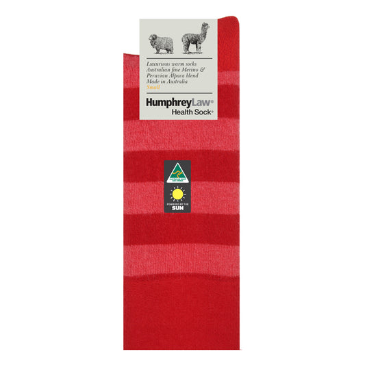 Sock Stripe | Alpaca & Fine Merino Humphrey Law | Red