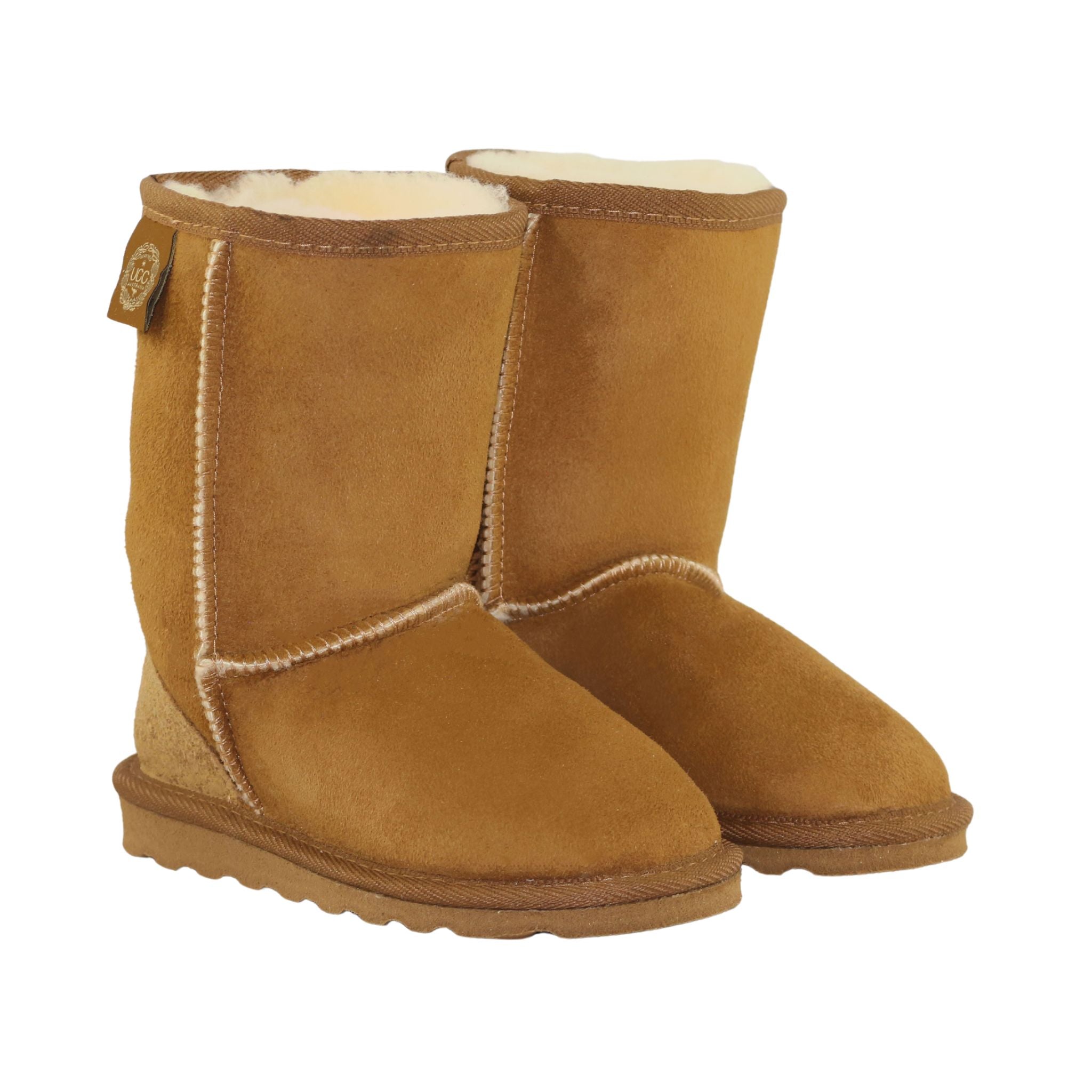 UGG Australia Premium Childrens Long Chestnut Pairs Front Australian Made Sheepskin UGG Boot