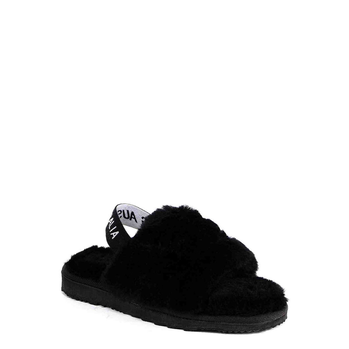Slide Slippers Fuzzy Uggs Slippers Classic Slide Bella Black