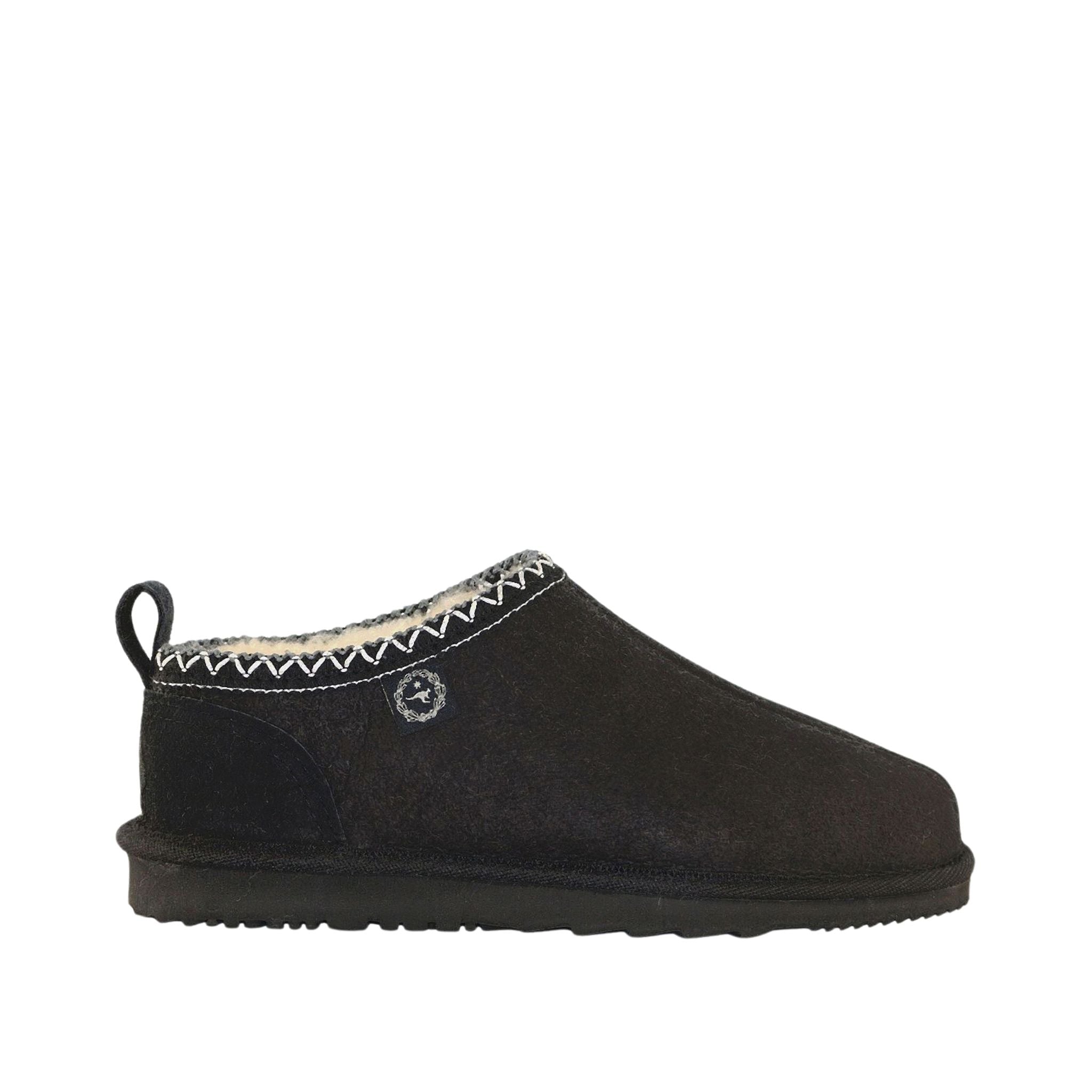 UGG Australia Classic Tasman Tazz Black Black Side Mens Australian Made Sheepskin UGG Slipper