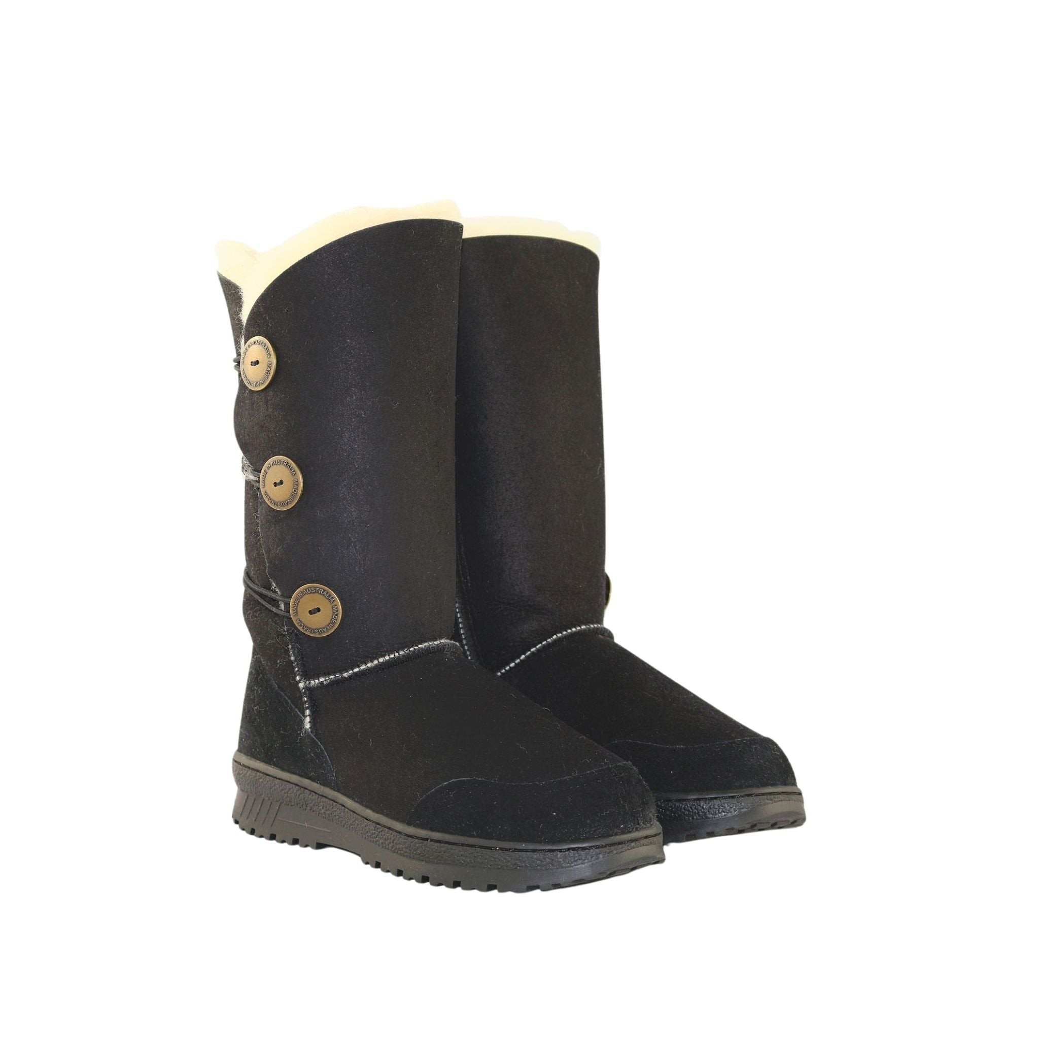 UGG Australia Luxury Bondi Brighton Long Black Pairs Front Womens Australian Made Sheepskin UGG Boot