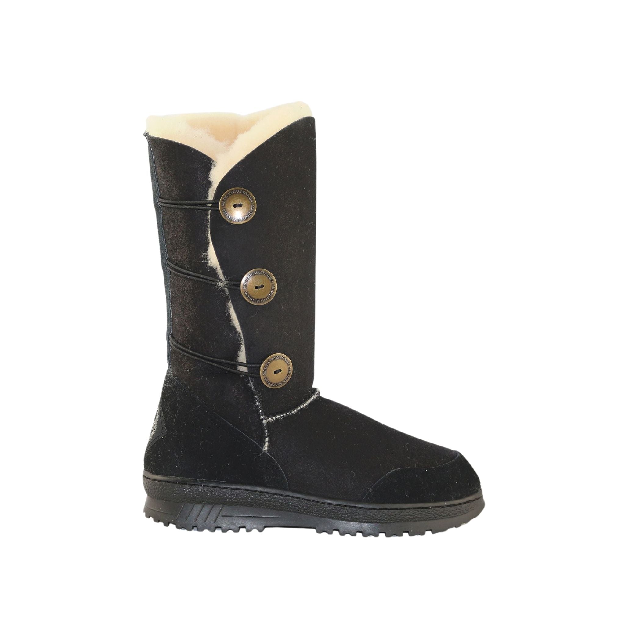 UGG Australia Luxury Bondi Brighton Long Black Side Womens Australian Made Sheepskin UGG Boot