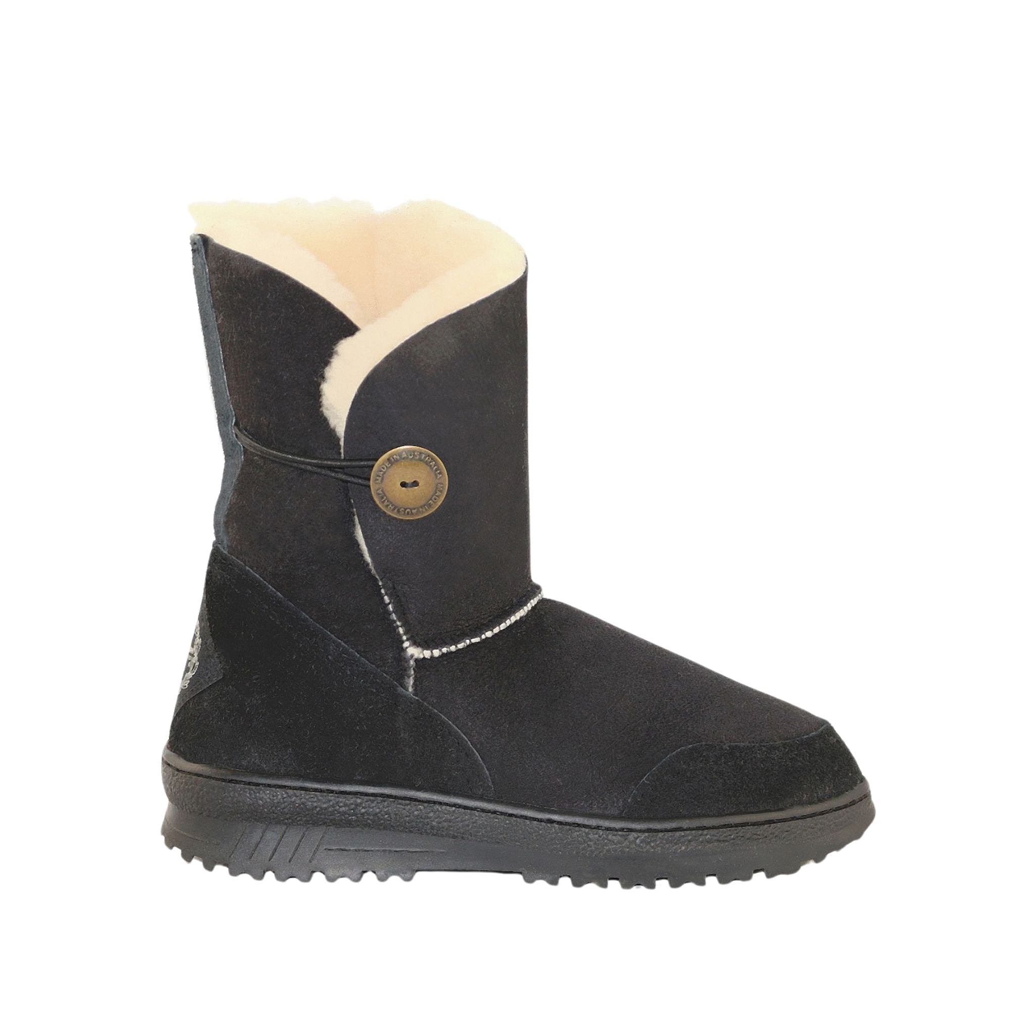 UGG Australia Luxury Bondi Brighton Short Black Side Womens Australian Made Sheepskin UGG Boot