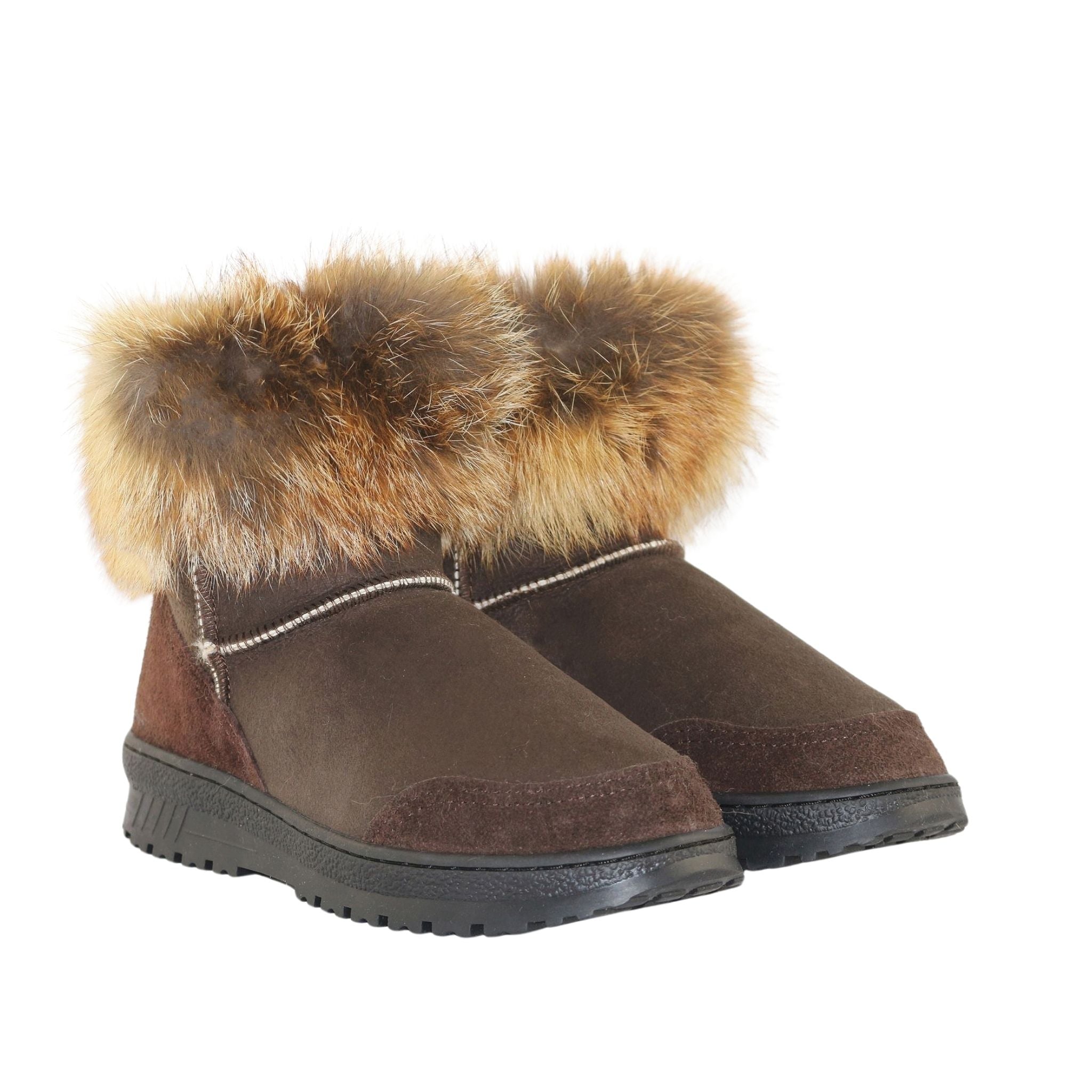 UGG Australia Luxury Bondi Fox Mini Chocolate Pairs Front Womens Australian Made Sheepskin UGG Boot