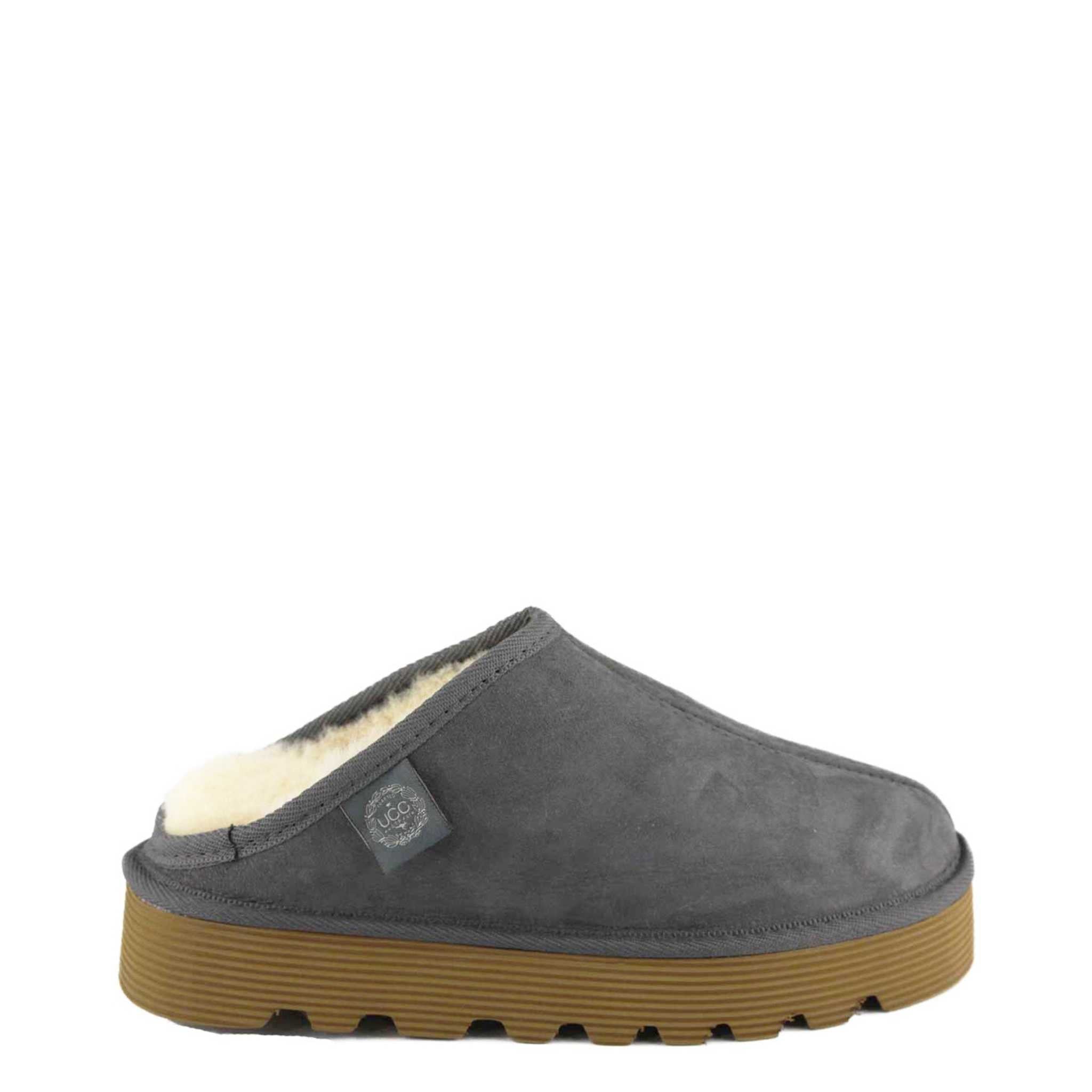 UGG Australia Platform Bobi Grey Side Twinface Sheepskin Australian Made UGG Boot