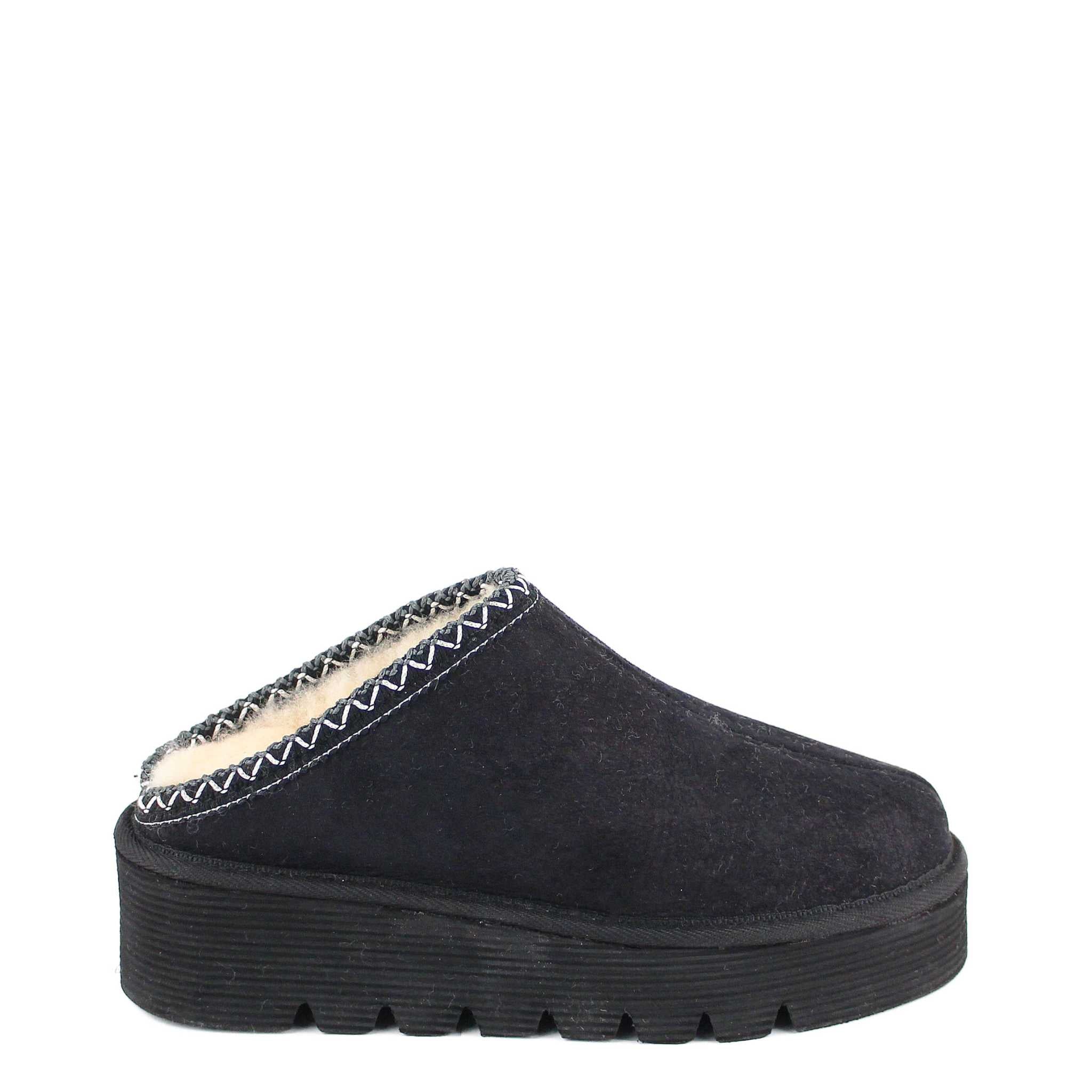 UGG Australia Platform Bobi Tazz Black Black Side Twinface Sheepskin Australian Made UGG Boot