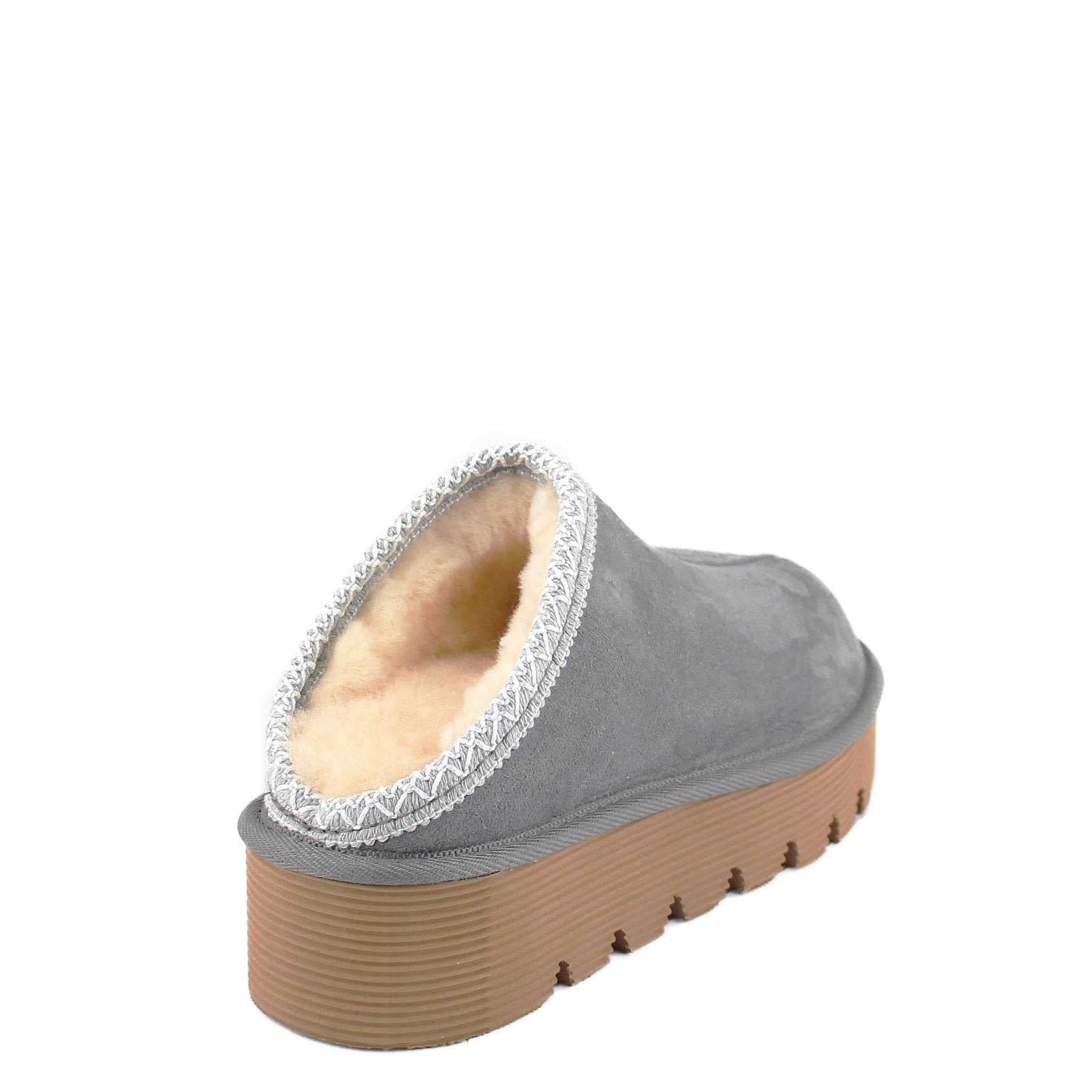 UGG Australia Platform Bobi Tazz Grey Grey Back Twinface Sheepskin Australian Made UGG Boot