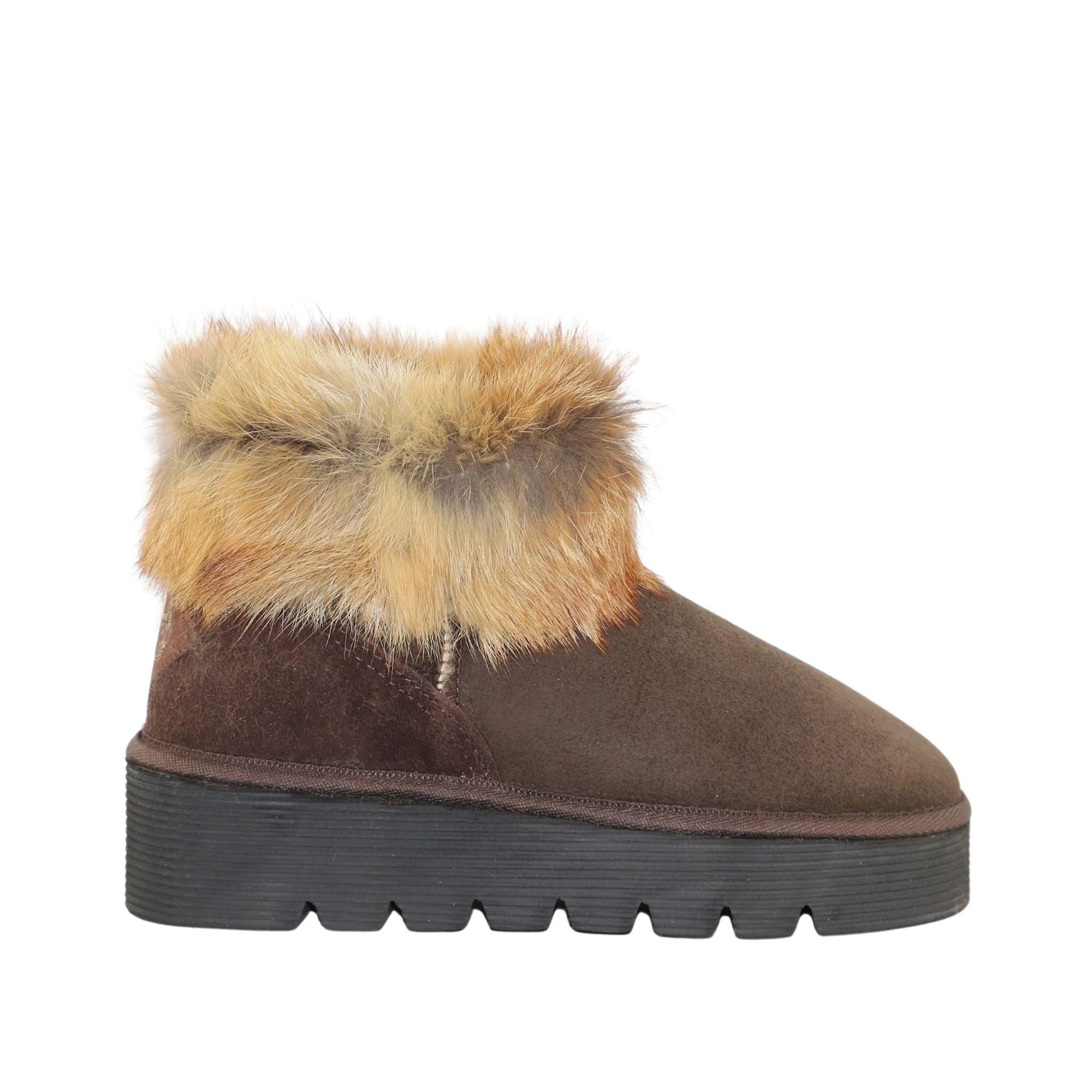 UGG Australia Platform Fox Ultra Chocolate Side Womens Australian Made Sheepskin UGG Boot