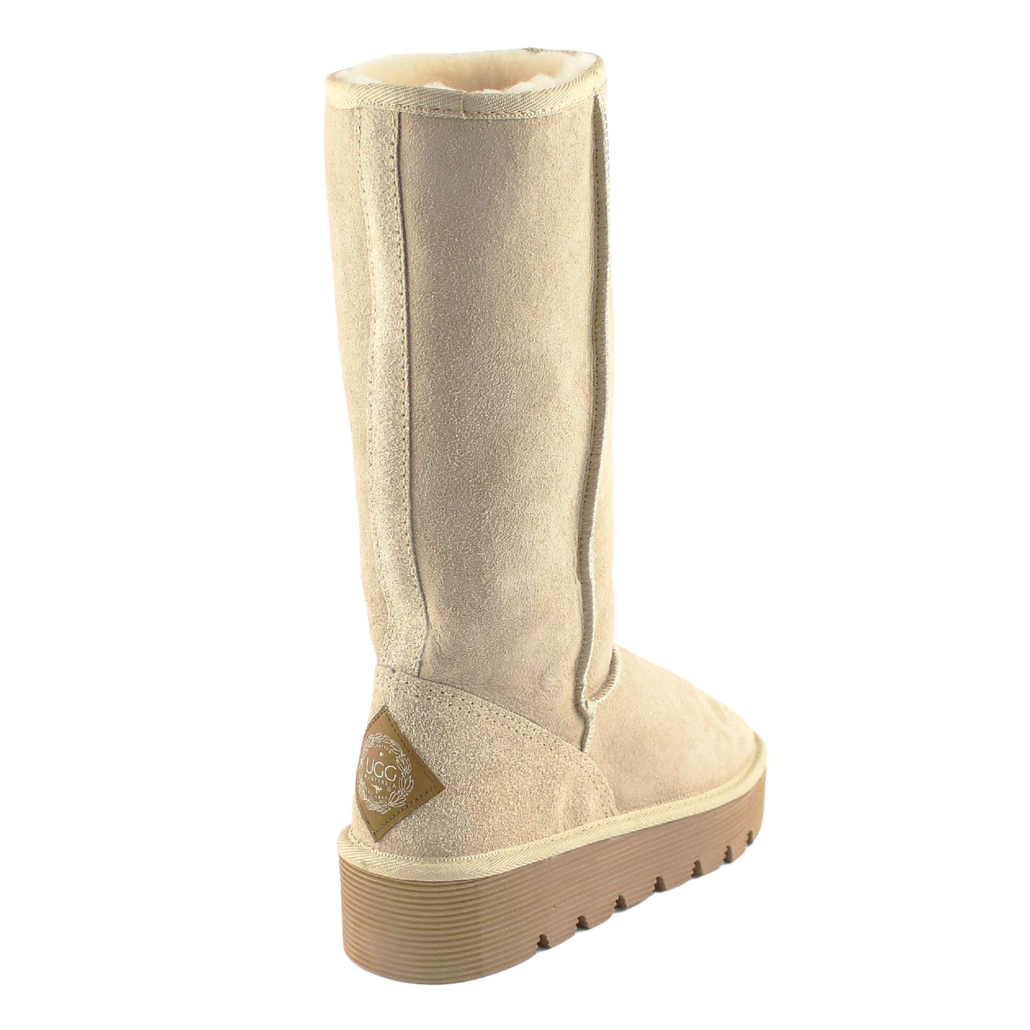 UGG Australia Platform Long Sand Back Twinface Sheepskin Australian Made UGG Boot
