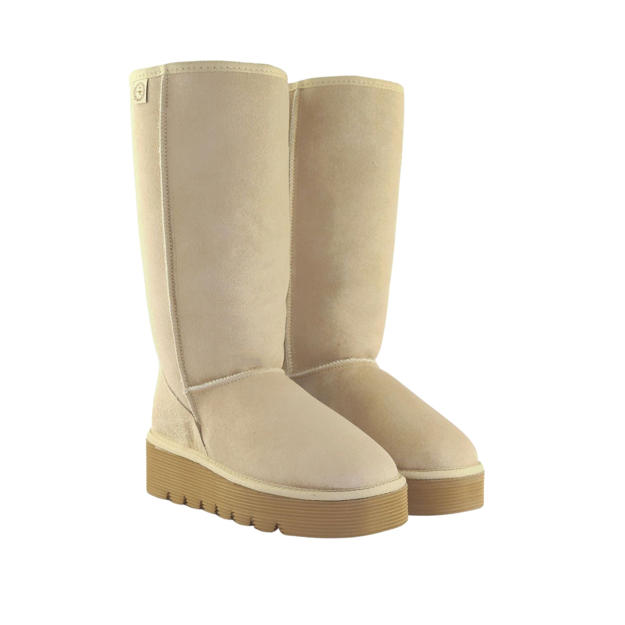 UGG Australia Platform Long Sand Pairs Front Womens Australian Made Sheepskin UGG Boot