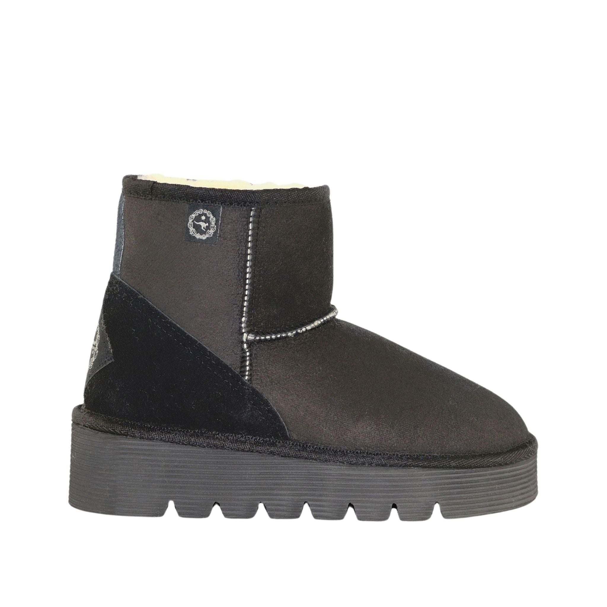 UGG Australia Platform Mini Black Side Womens Australian Made Sheepskin UGG Boot