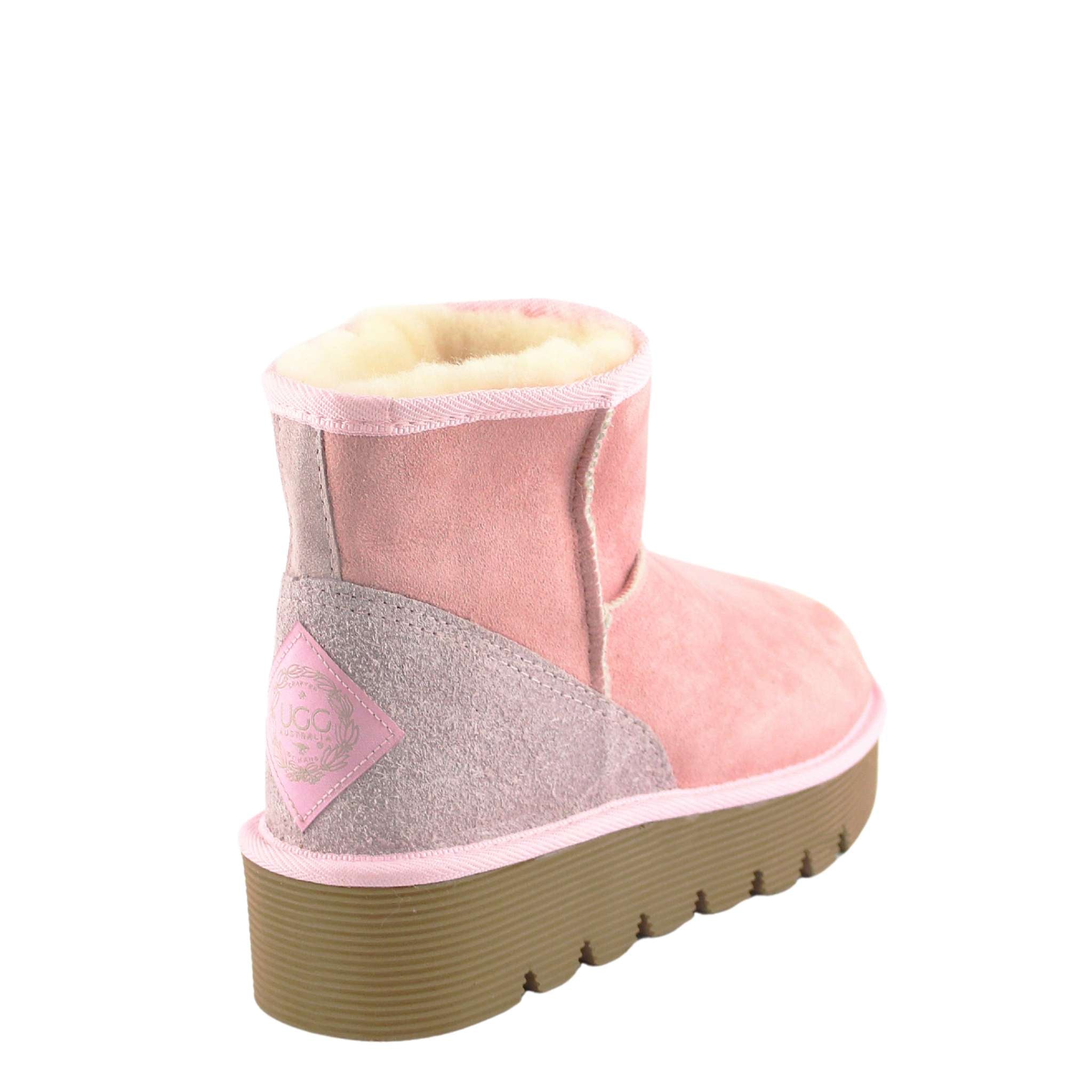 UGG Australia Platform Mini Pink Back Twinface Sheepskin Australian Made UGG Boot