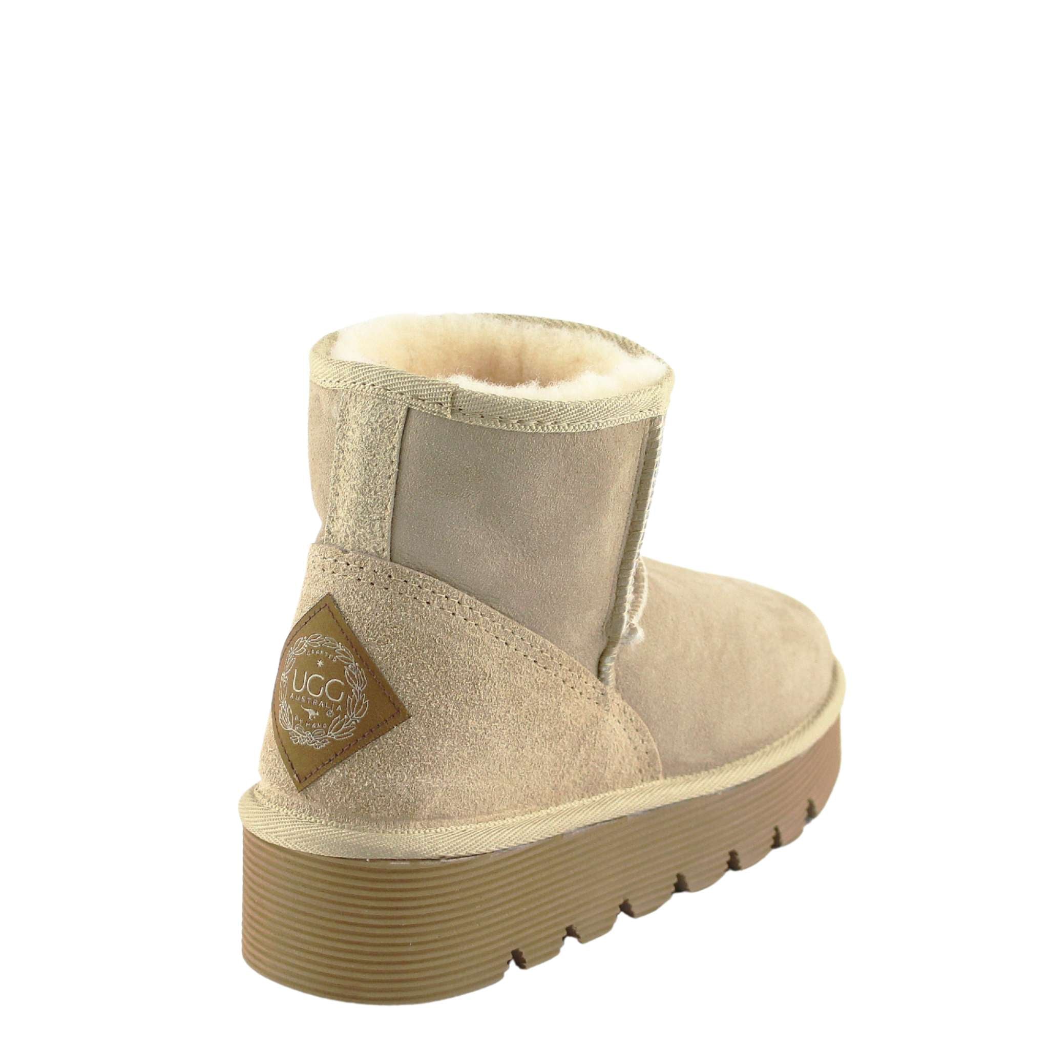 UGG Australia Platform Mini Sand Back Twinface Sheepskin Australian Made UGG Boot