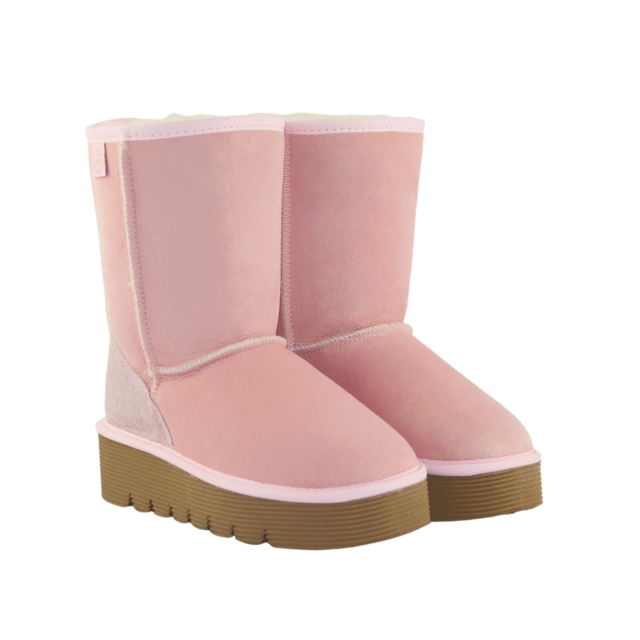 UGG Australia Platform Short Pink Pairs Front Womens Australian Made Sheepskin UGG Boot