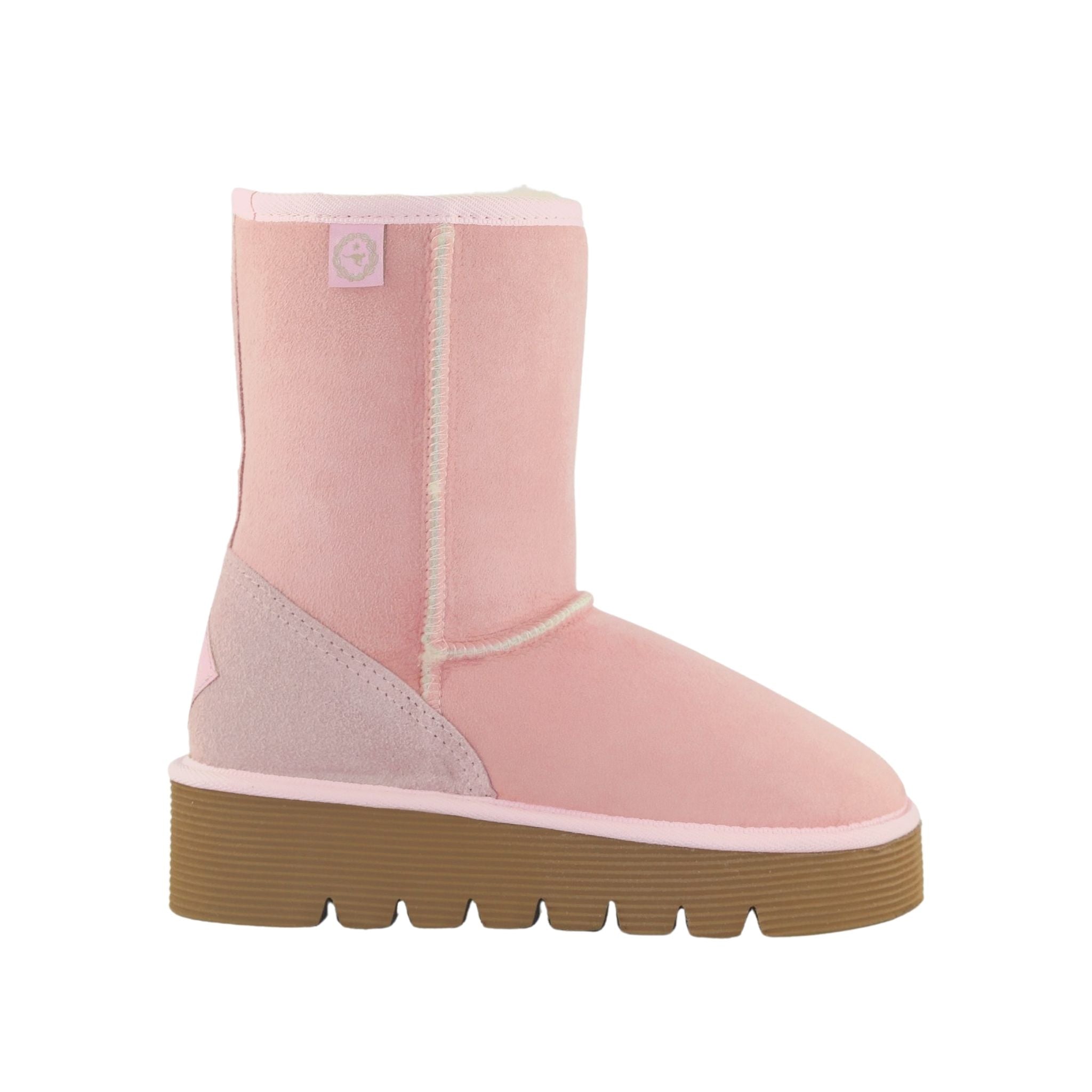 UGG Australia Platform Short Pink Side Womens Australian Made Sheepskin UGG Boot