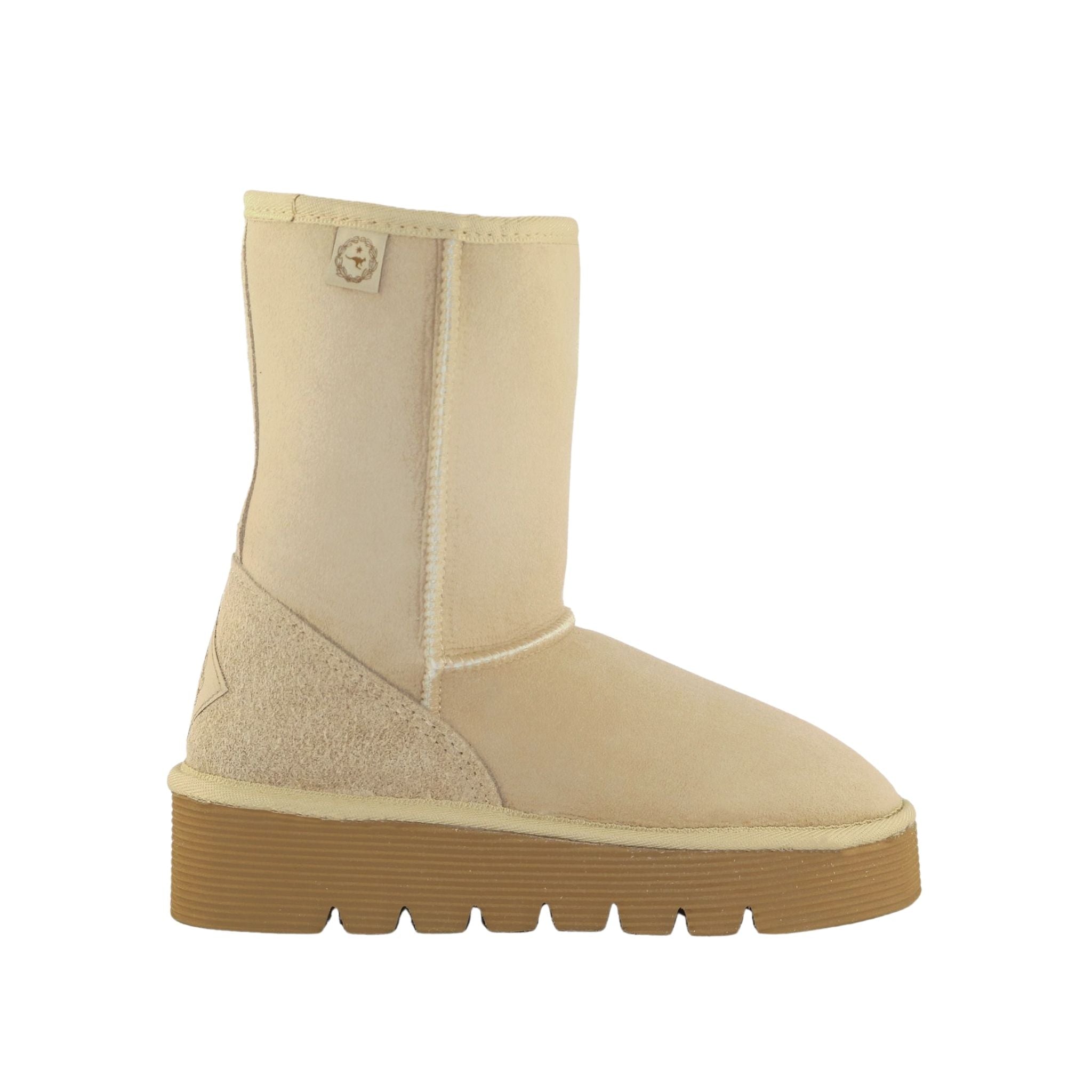 UGG Australia Platform Short Sand Side Womens Australian Made Sheepskin UGG Boot