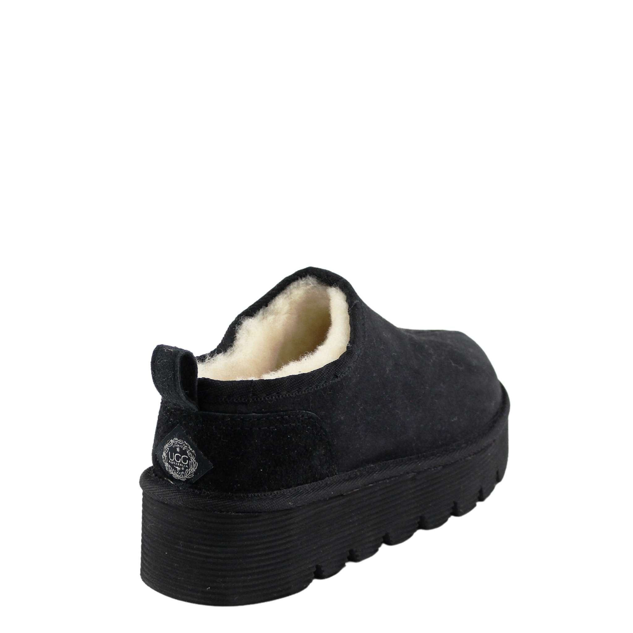 UGG Australia Platform Tasman Black Back Twinface Sheepskin Australian Made UGG Boot