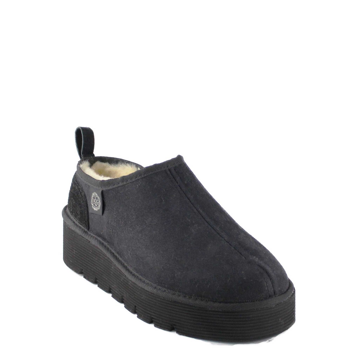 UGG Australia Platform Tasman Black Front Twinface Sheepskin Australian Made UGG Boot