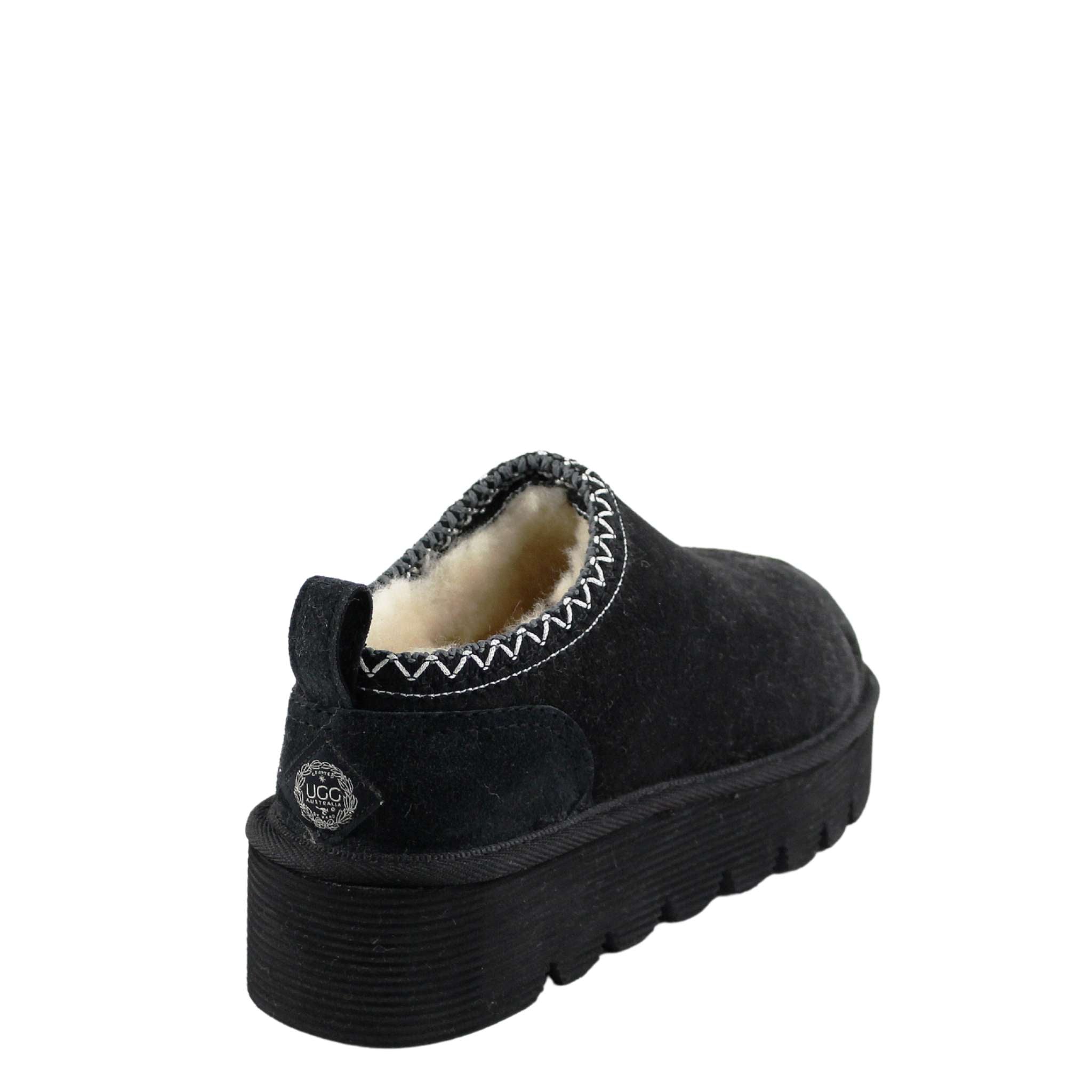 UGG Australia Platform Tasman Tazz Black Black Back Twinface Sheepskin Australian Made UGG Boot