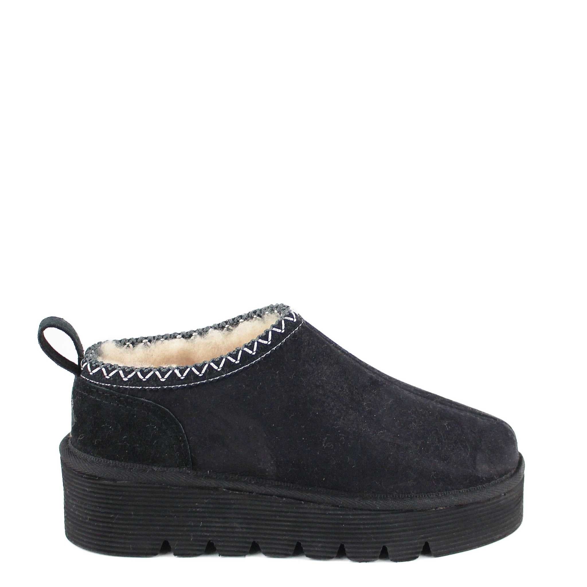 UGG Australia Platform Tasman Tazz Black Black Side Twinface Sheepskin Australian Made UGG Boot