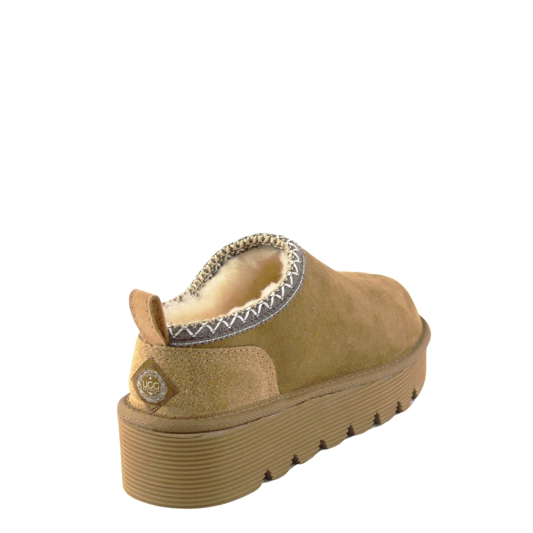 UGG Australia Platform Tasman Tazz Chestnut Chocolate Back Twinface Sheepskin Australian Made UGG Boot