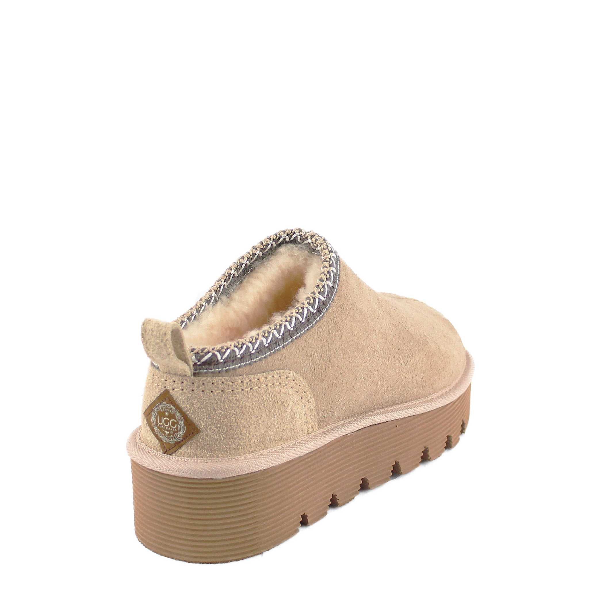 UGG Australia Platform Tasman Tazz Sand Chocolate Back Twinface Sheepskin Australian Made UGG Boot