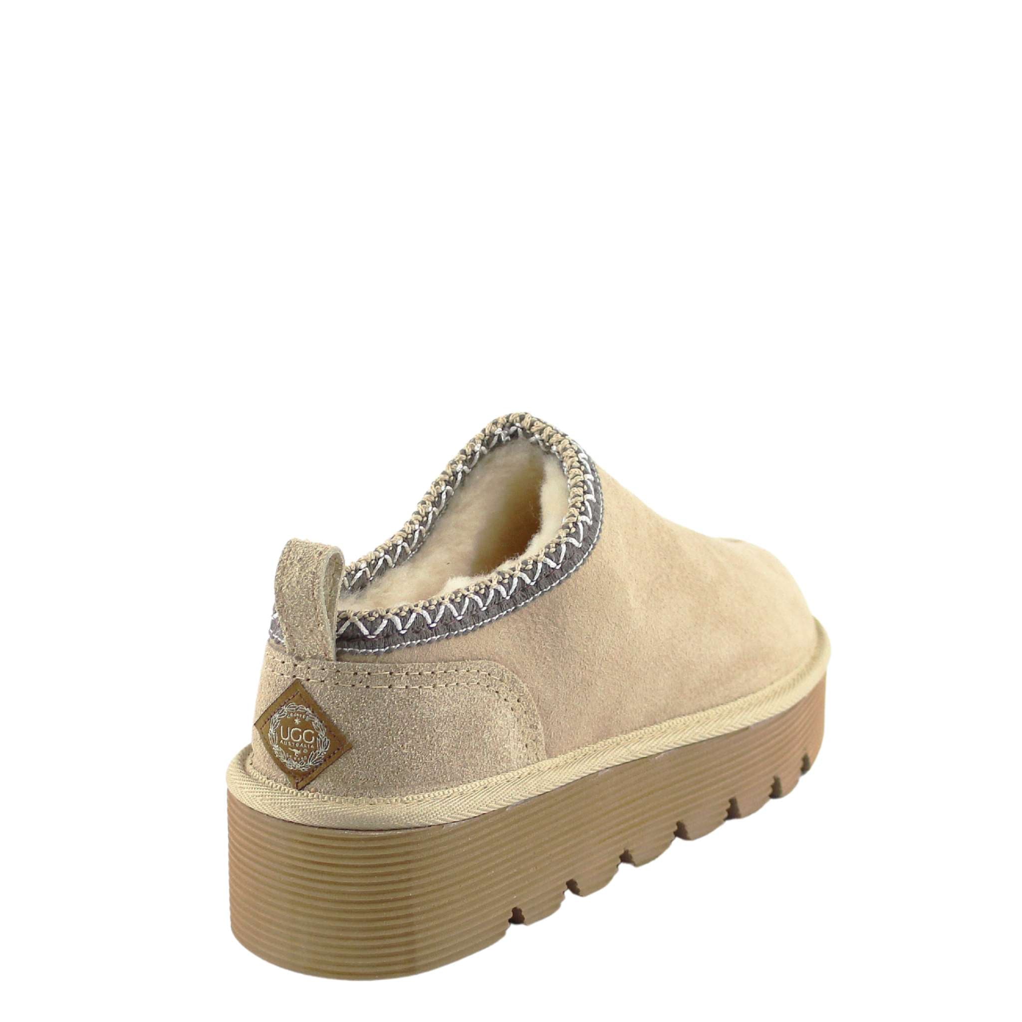UGG Australia Platform Tasman Tazz Sand Chocolate Back Twinface Sheepskin Australian Made UGG Boot