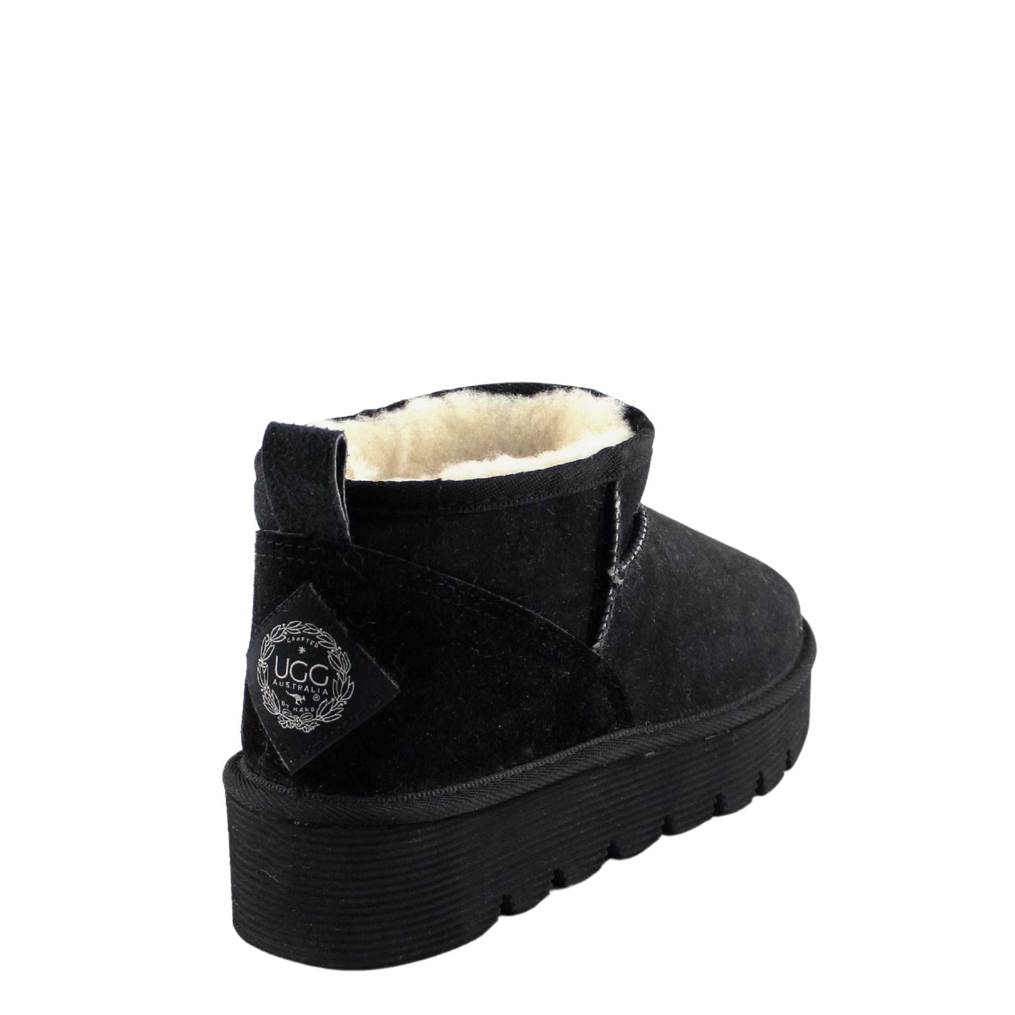 UGG Australia Platform Ultra Black Back Twinface Sheepskin Australian Made UGG Boot