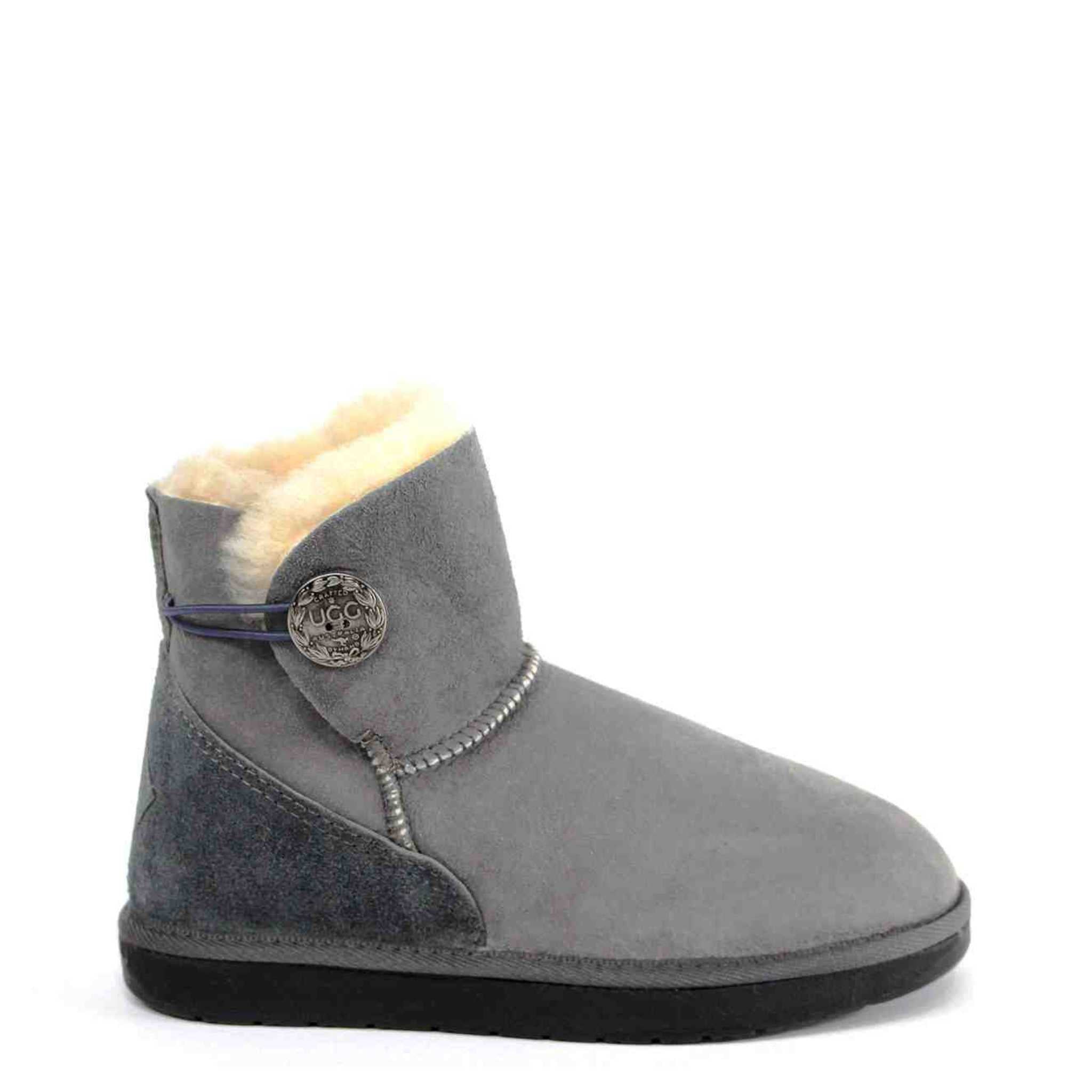 UGG Australia Premium Brighton Mini Grey Side Twinface Sheepskin Australian Made UGG Boot