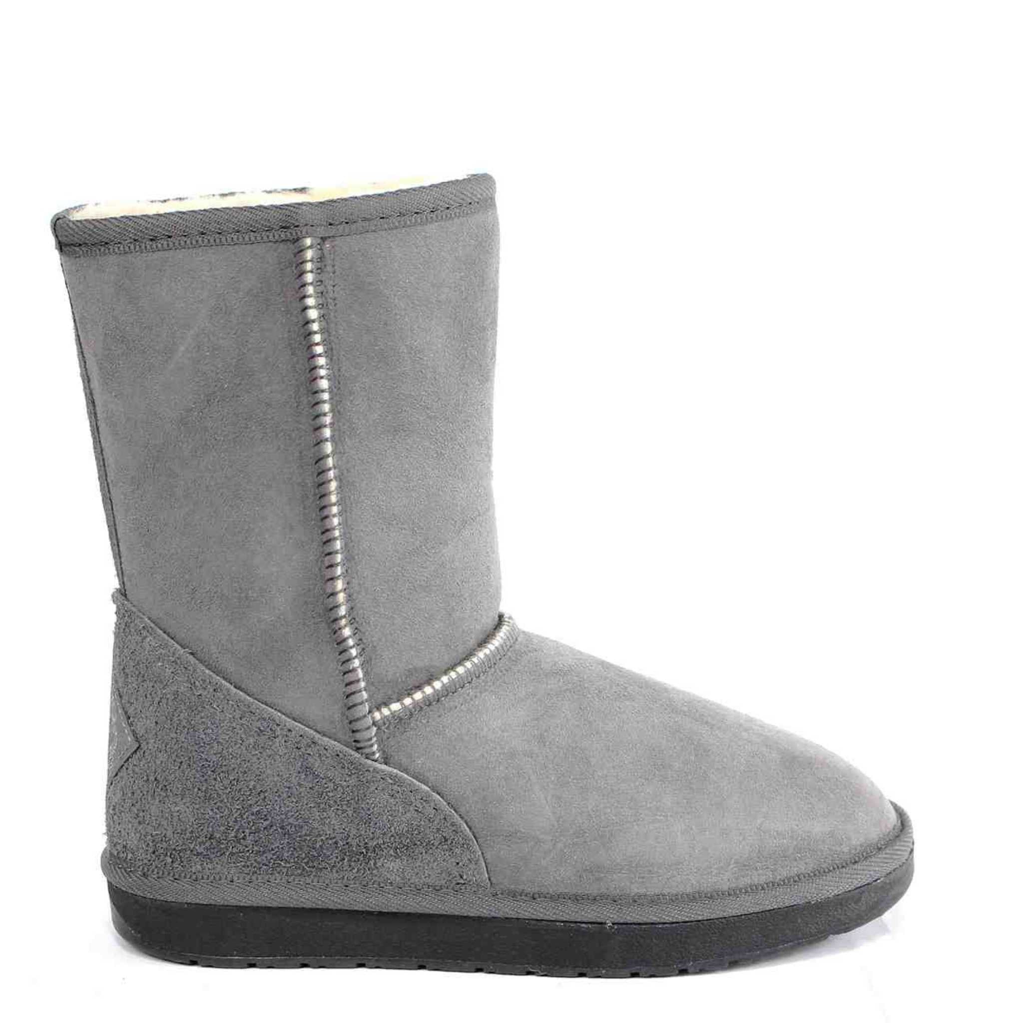 UGG Australia Premium Short Grey Side Twinface Sheepskin Australian Made UGG Boot
