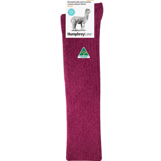 Sock Winter Knee-High | Berry | Alpaca & Wool Humphrey Law