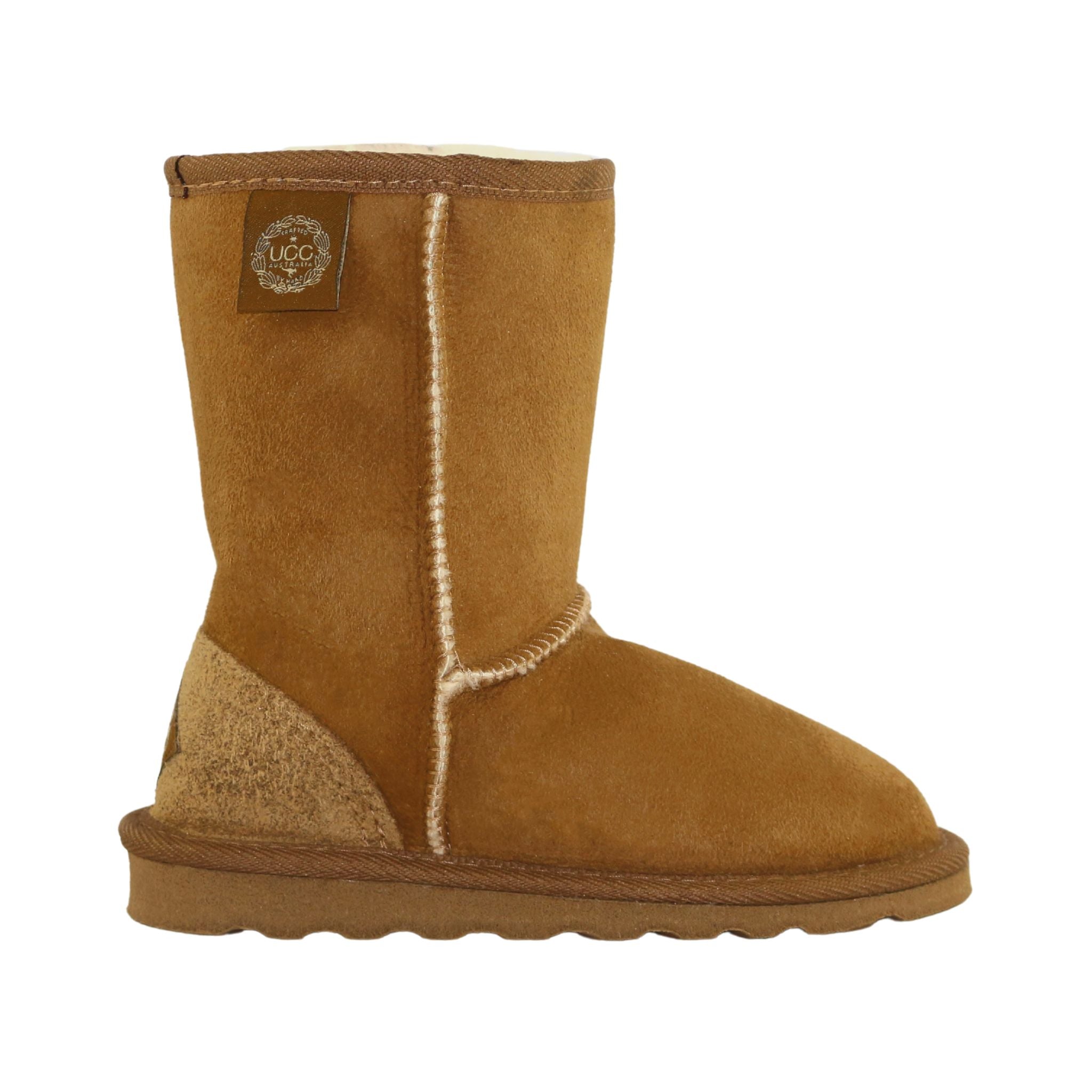 UGG Australia Premium Childrens Long Chestnut Side Australian Made Sheepskin UGG Boot