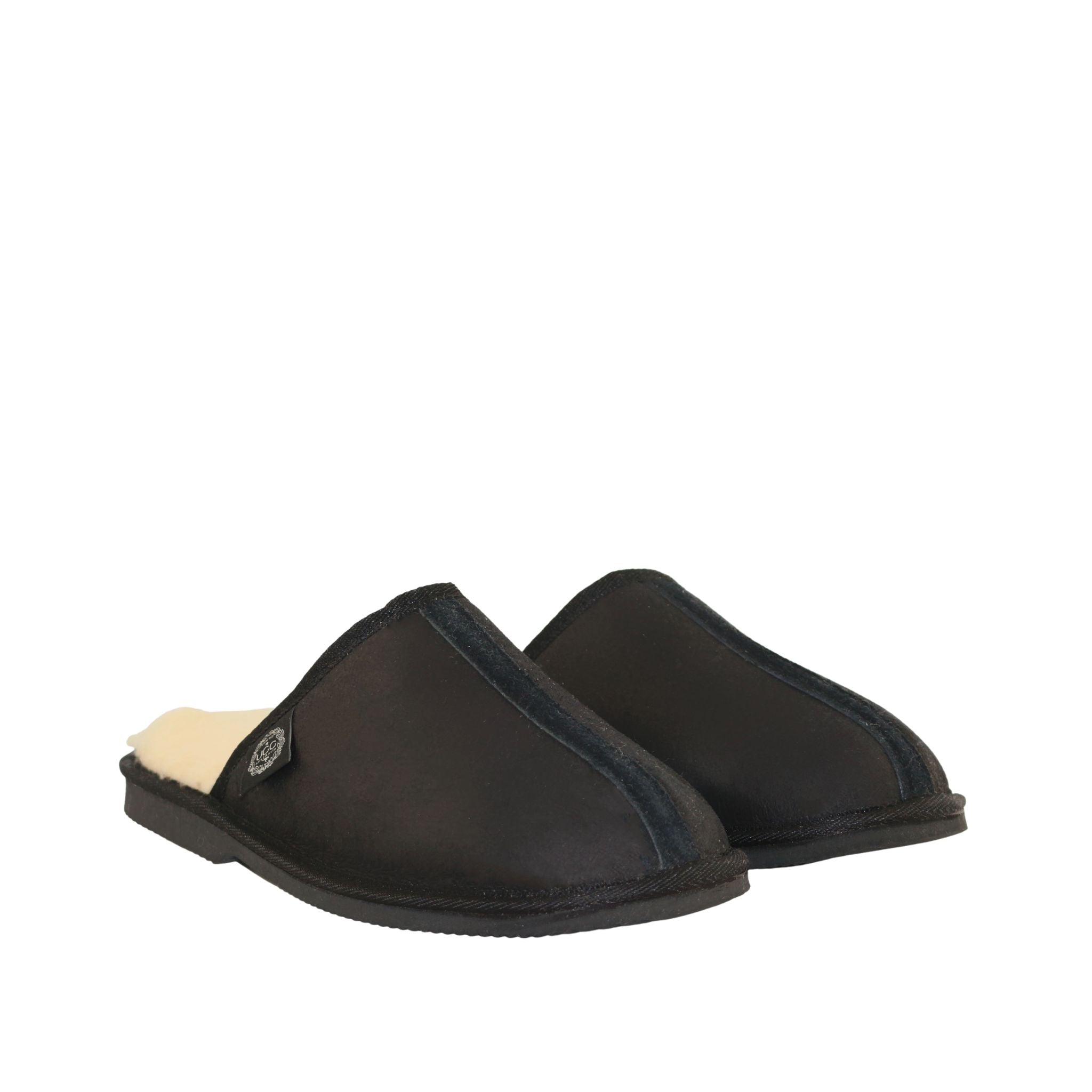 UGG Australia Classic Scuff Ian Black Pairs Front Mens Australian Made Sheepskin UGG Boot