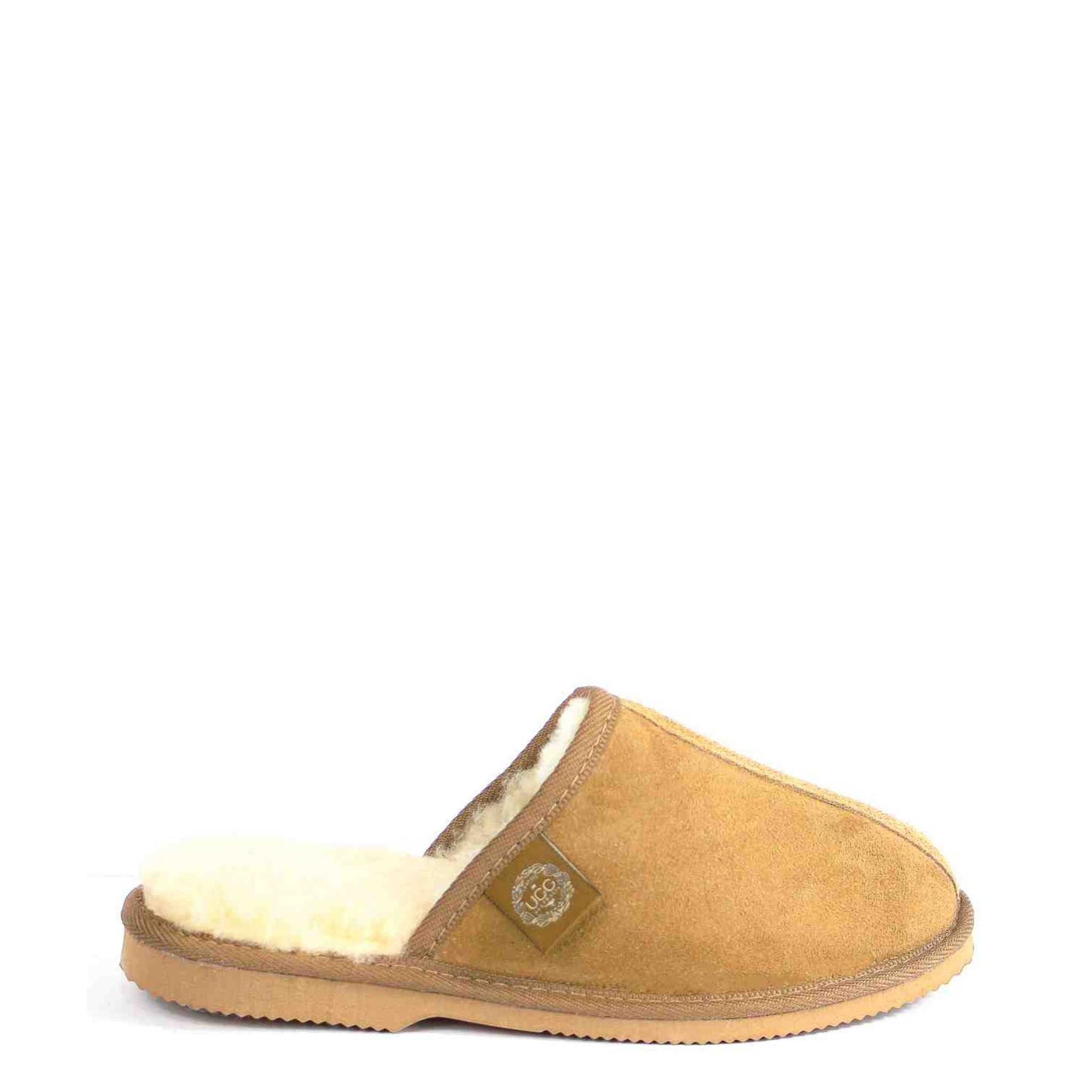 Sheepskin Slippers Ugg Scuff Mens Chestnut Brown Slippers Classic