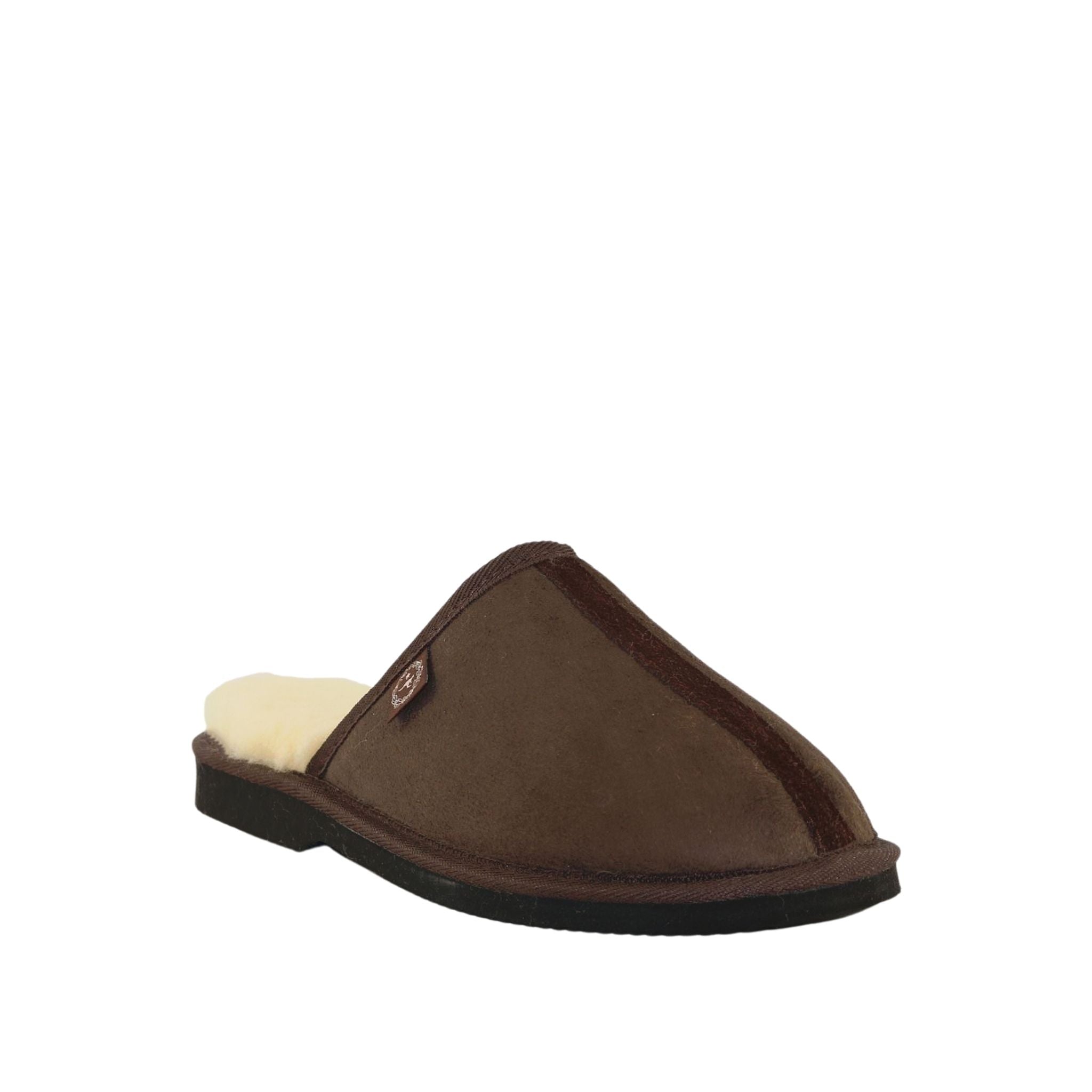 UGG Australia Classic Scuff Ian Chocolate Front 120 Mens Australian Made Sheepskin UGG Slipper
