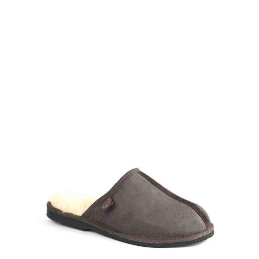UGG Australia Classic Scuff Ian Chocolate Front Twinface Sheepskin Australian Made UGG Boot