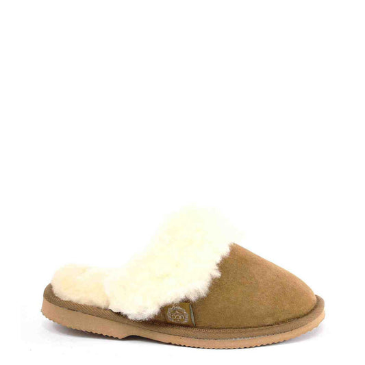 UGG Australia Classic Scuff Ladies Chestnut Side Twinface Sheepskin Australian Made UGG Boot