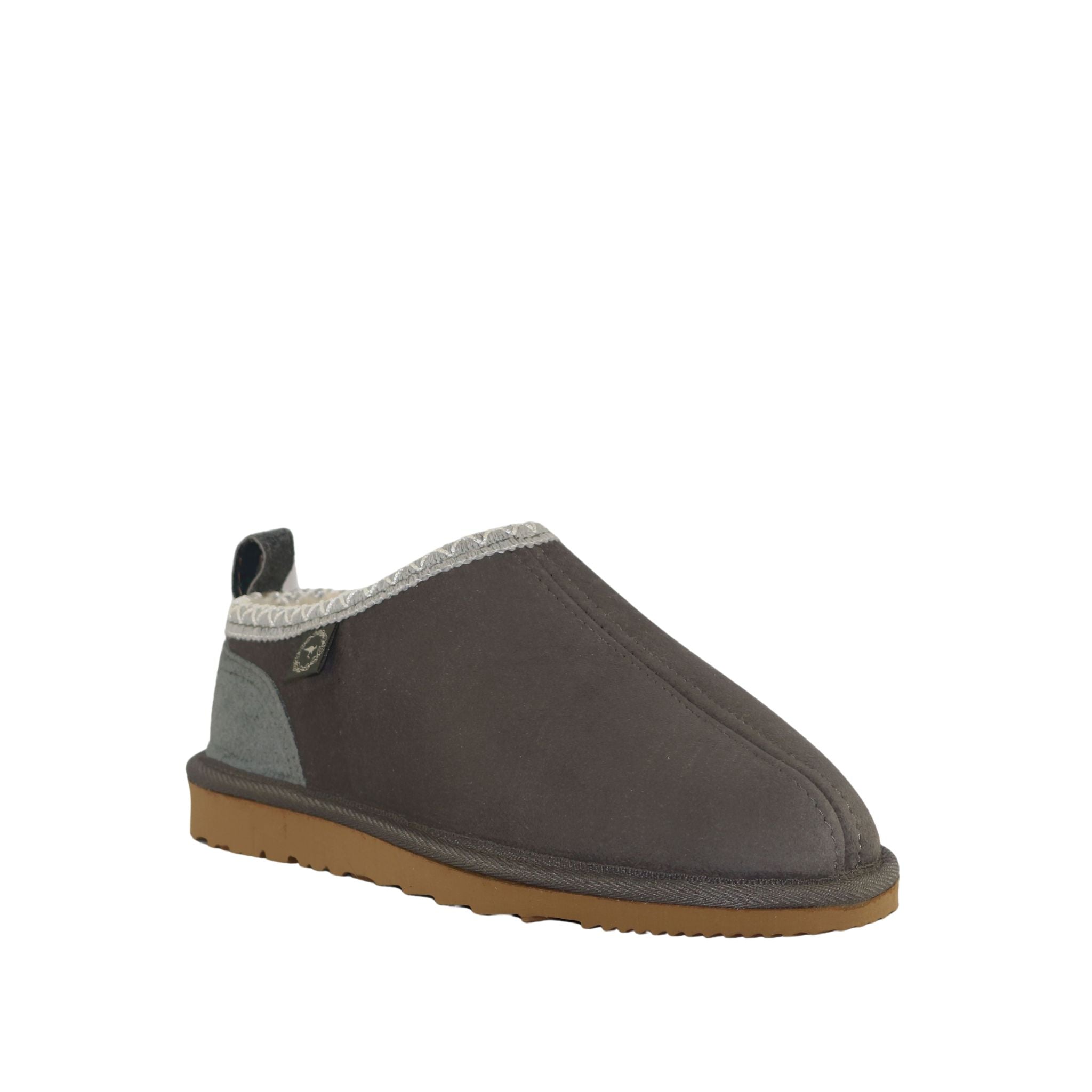 UGG Australia Classic Tasman Tazz Grey Grey Front 120 Womens Australian Made Sheepskin UGG Slipper