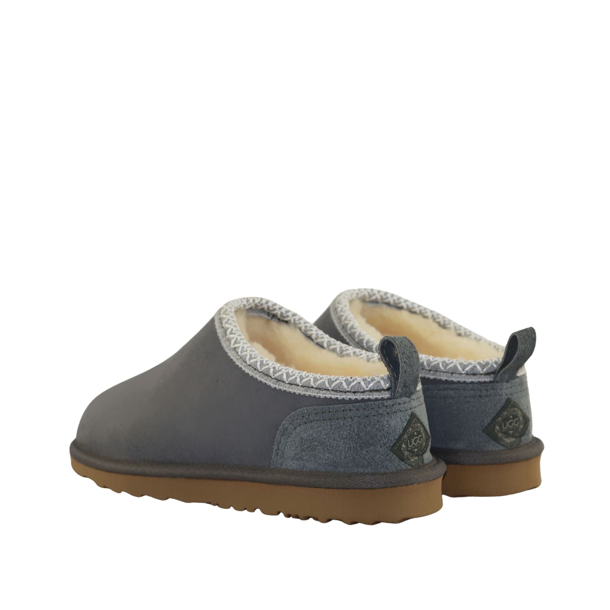 UGG Australia Classic Tasman Tazz Grey Grey Pairs Back Womens Australian Made Sheepskin UGG Slipper