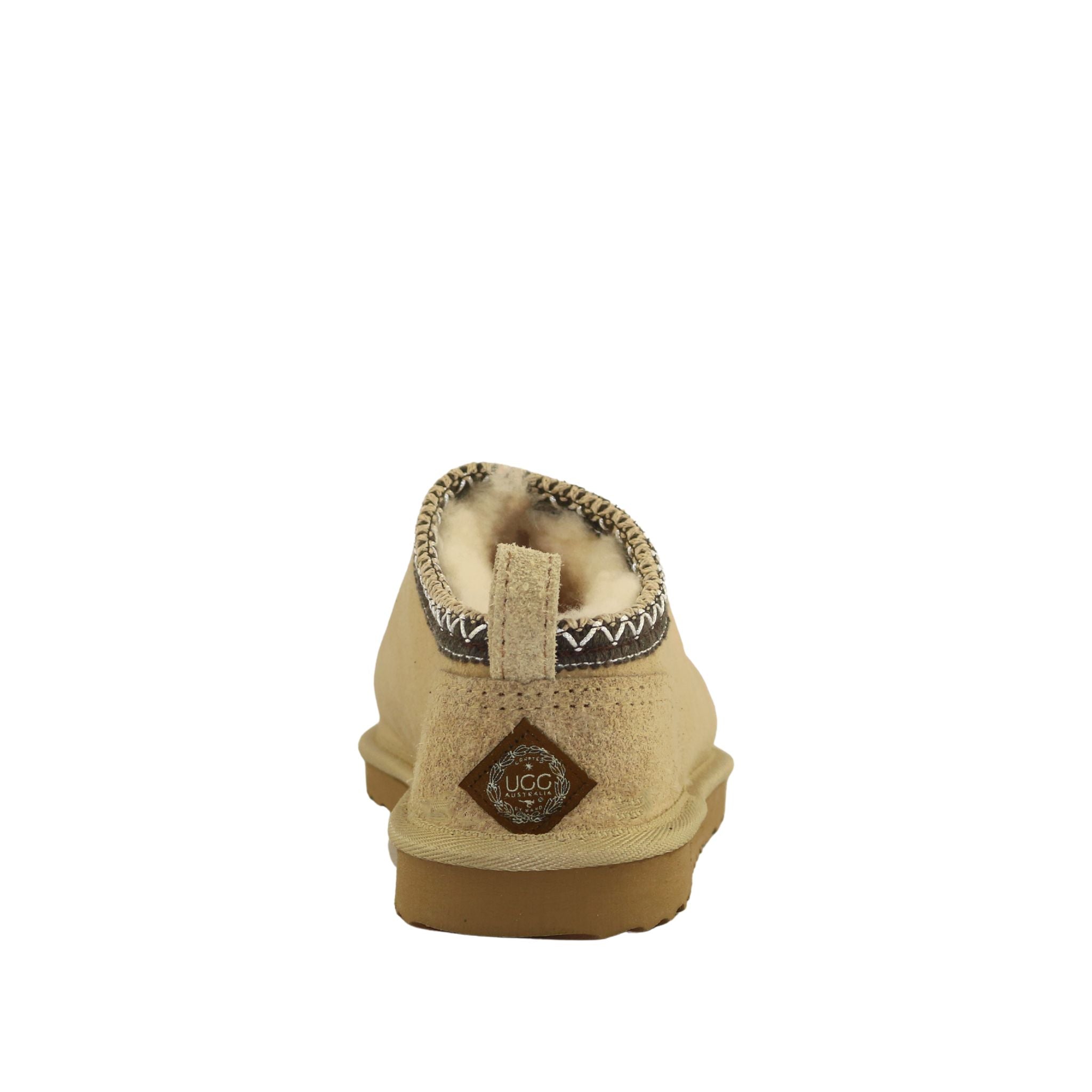 UGG Australia Classic Tasman Tazz Sand Chocolate Back Womens Australian Made Sheepskin UGG Slipper