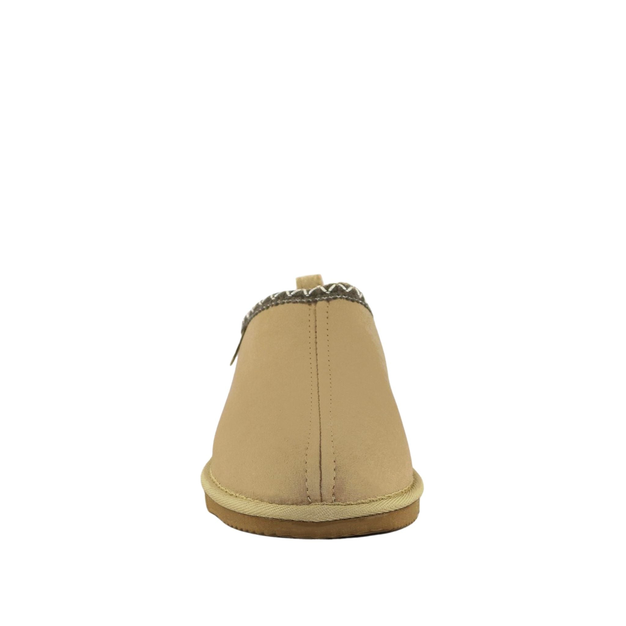 UGG Australia Classic Tasman Tazz Sand Chocolate Front Womens Australian Made Sheepskin UGG Slipper