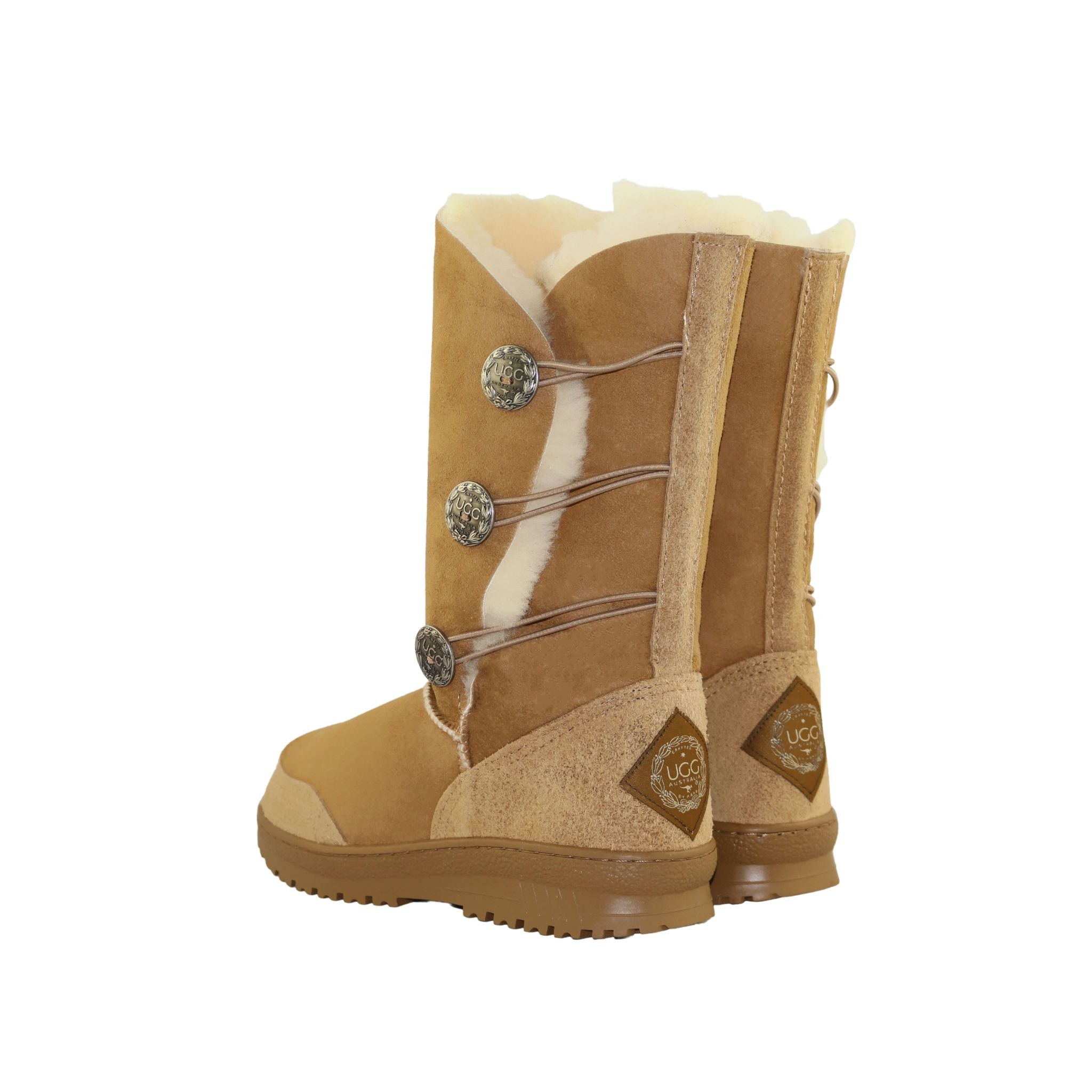 UGG Australia Luxury Bondi Brighton Long Chestnut Pairs Back Womens Australian Made Sheepskin UGG Boot