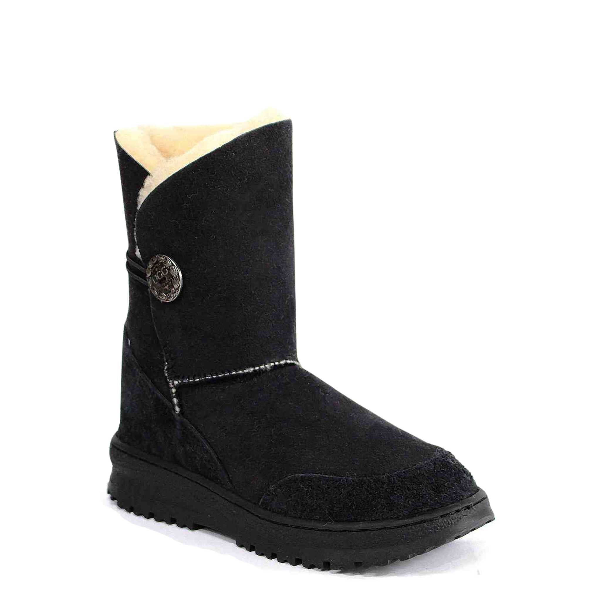 UGG Australia Luxury Bondi Brighton Short Black Front Twinface Sheepskin Australian Made UGG Boot