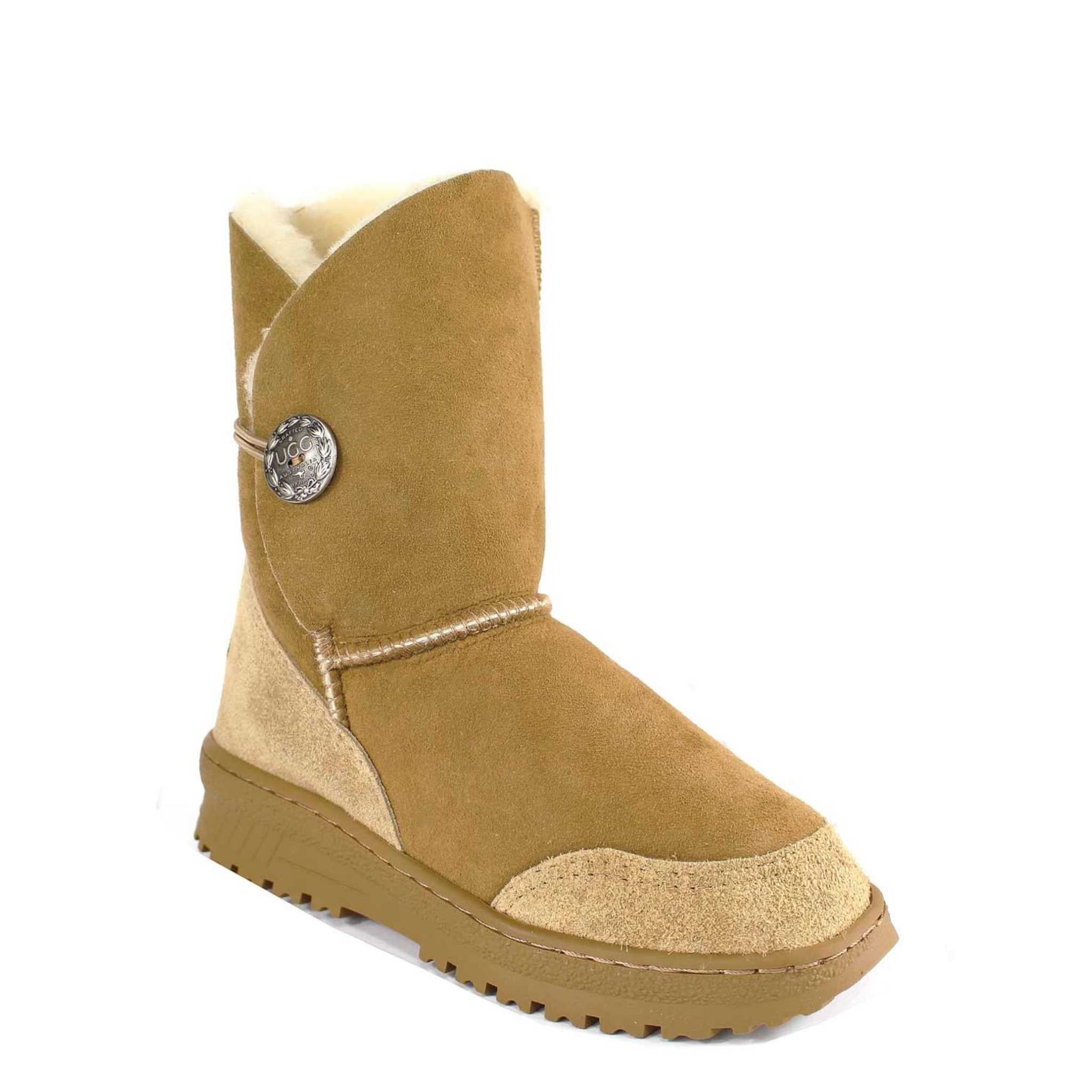 UGG Australia Luxury Bondi Brighton Short Chestnut Front Twinface Sheepskin Australian Made UGG Boot