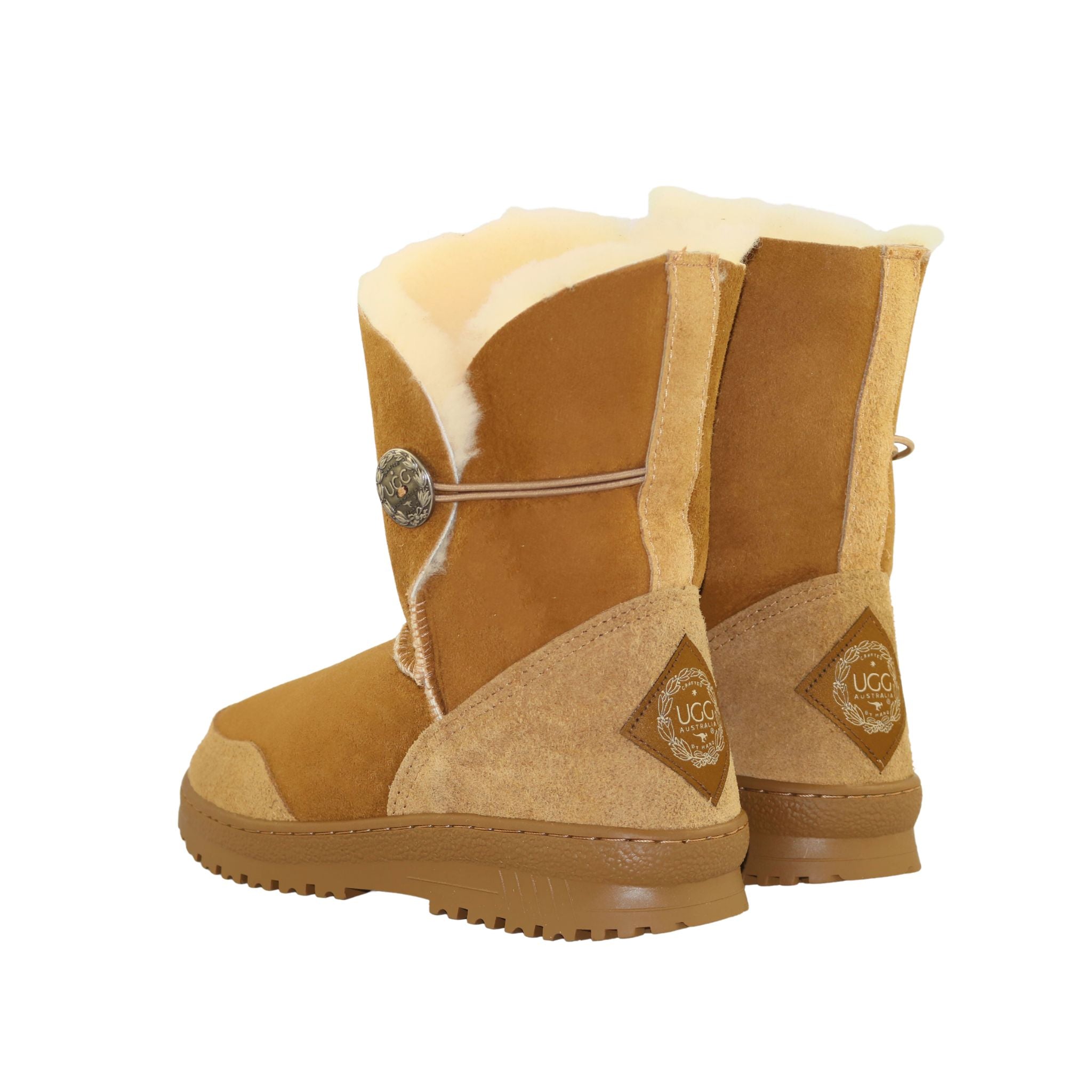 UGG Australia Luxury Bondi Brighton Short Chestnut Pairs Back Womens Australian Made Sheepskin UGG Boot
