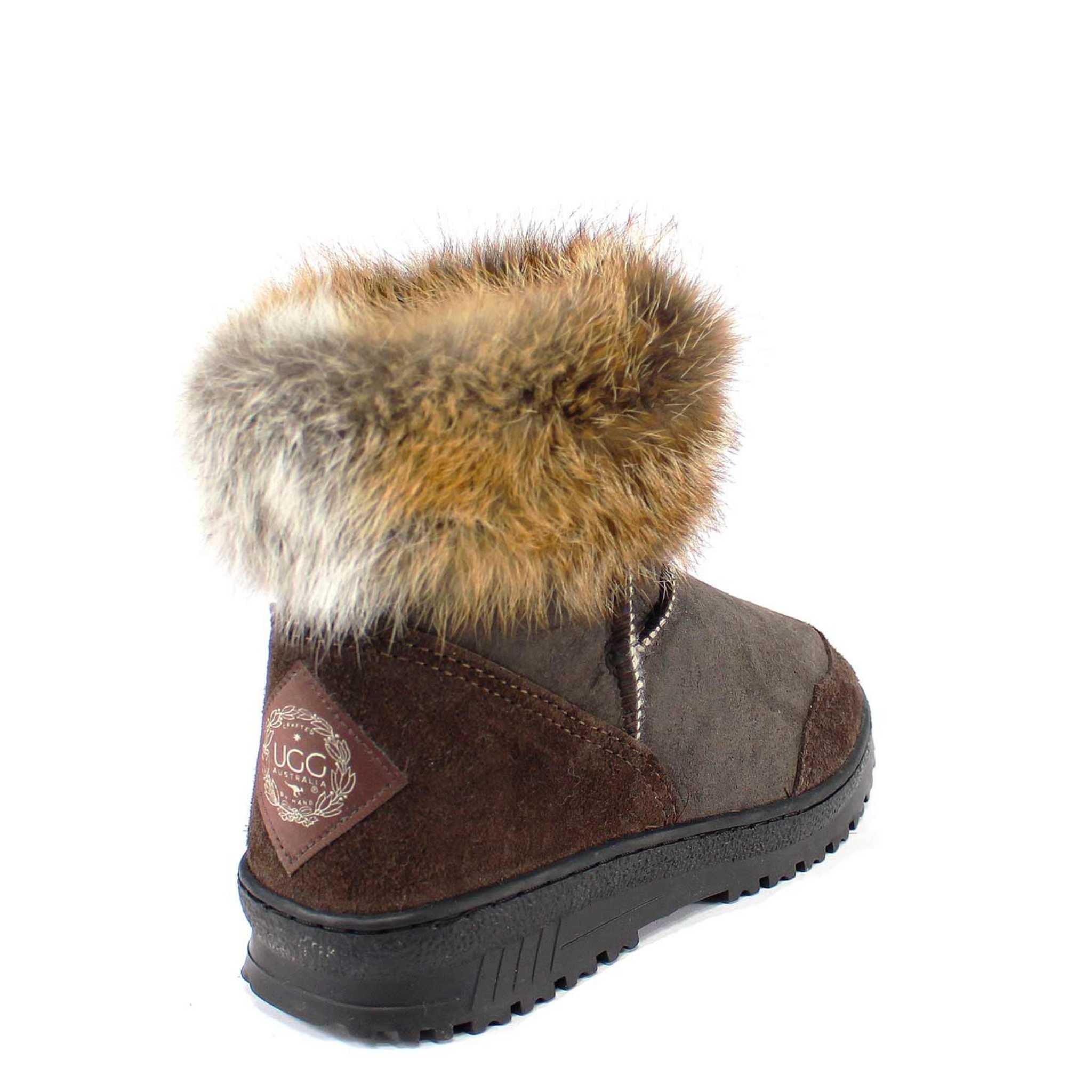 UGG Australia Luxury Bondi Fox Mini Chocolate Back Twinface Sheepskin Australian Made UGG Boot